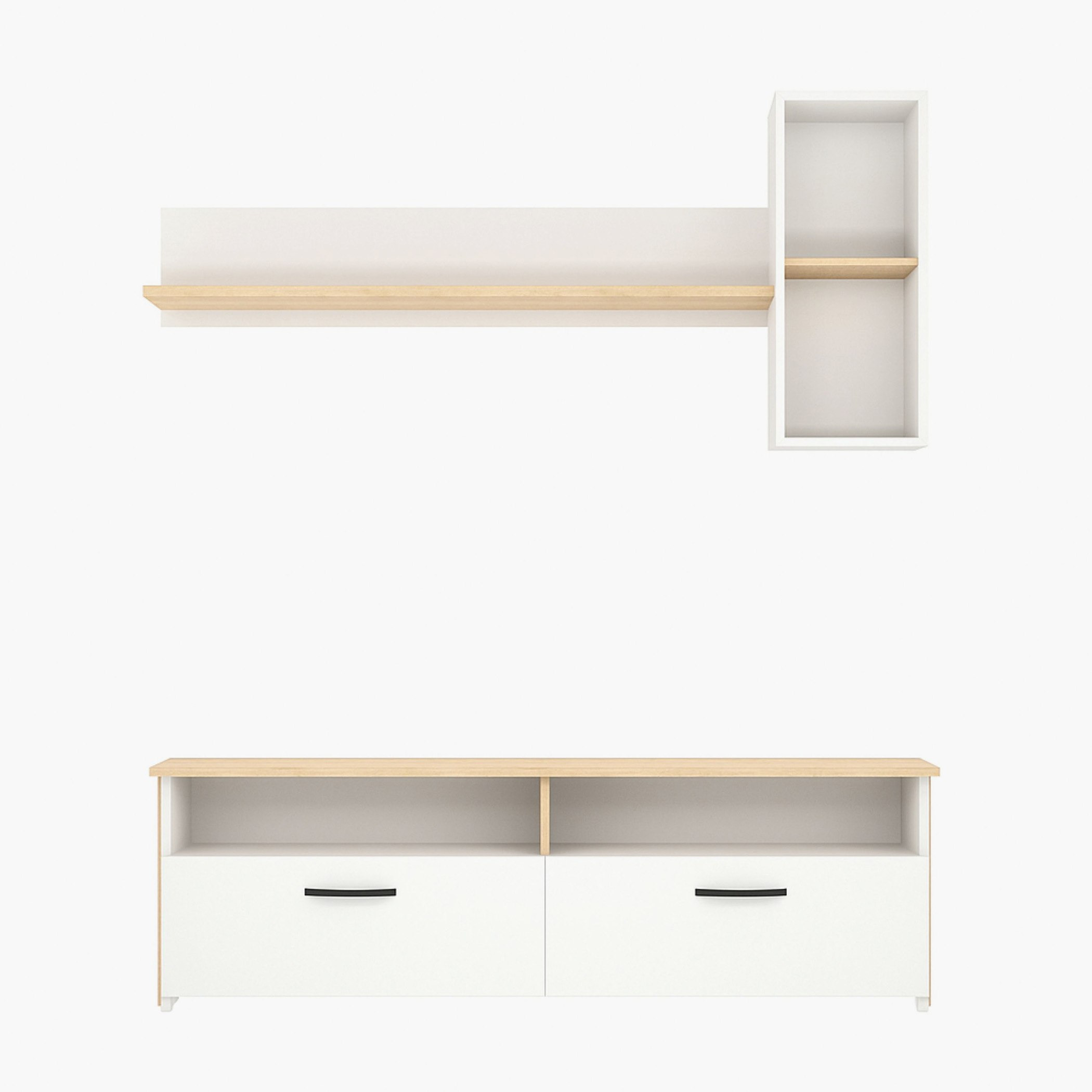 Sheron TV Unit with Wall Shelf for TVs up to 65 Inches-hbxlivingroom-mediaunitsandstorage-tvunits-image-3