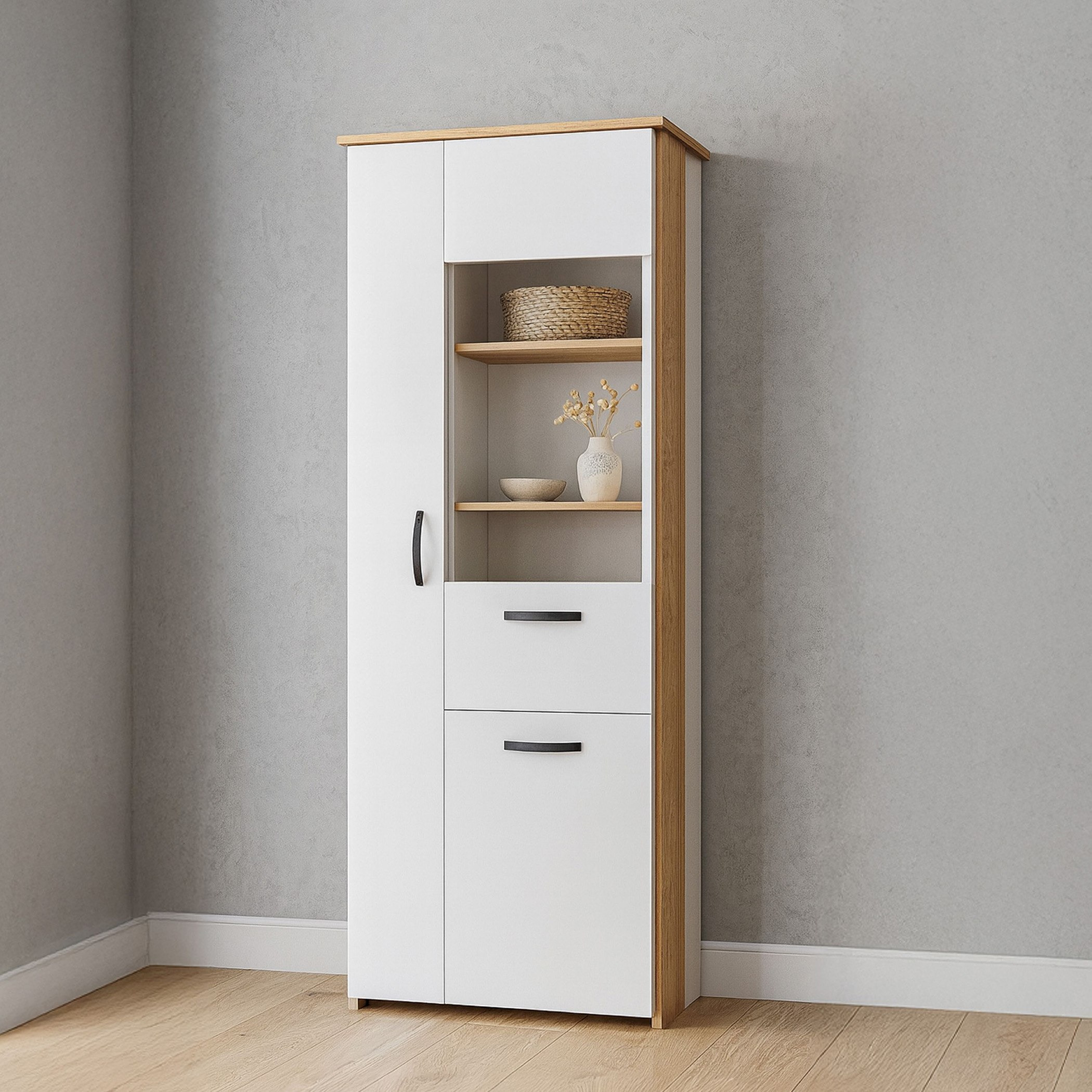 Sheron Large Display Storage Unit-hbxfurniture-diningroom-barcountersandbarstools-image-2