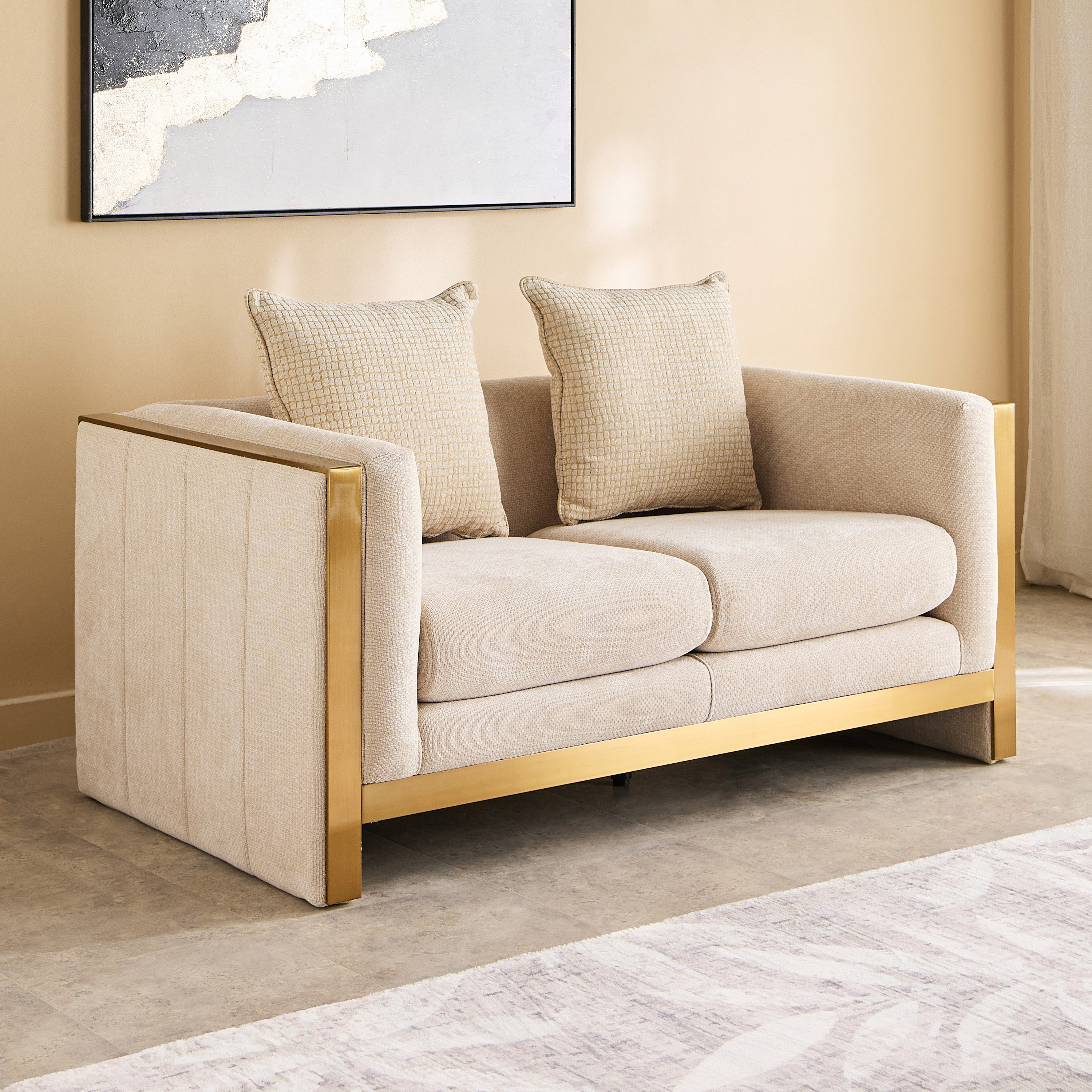 Vincent 2-Seater Fabric Sofa with 2 Cushions-hbxlivingroom-sofasandarmchairs-sofas-image-1