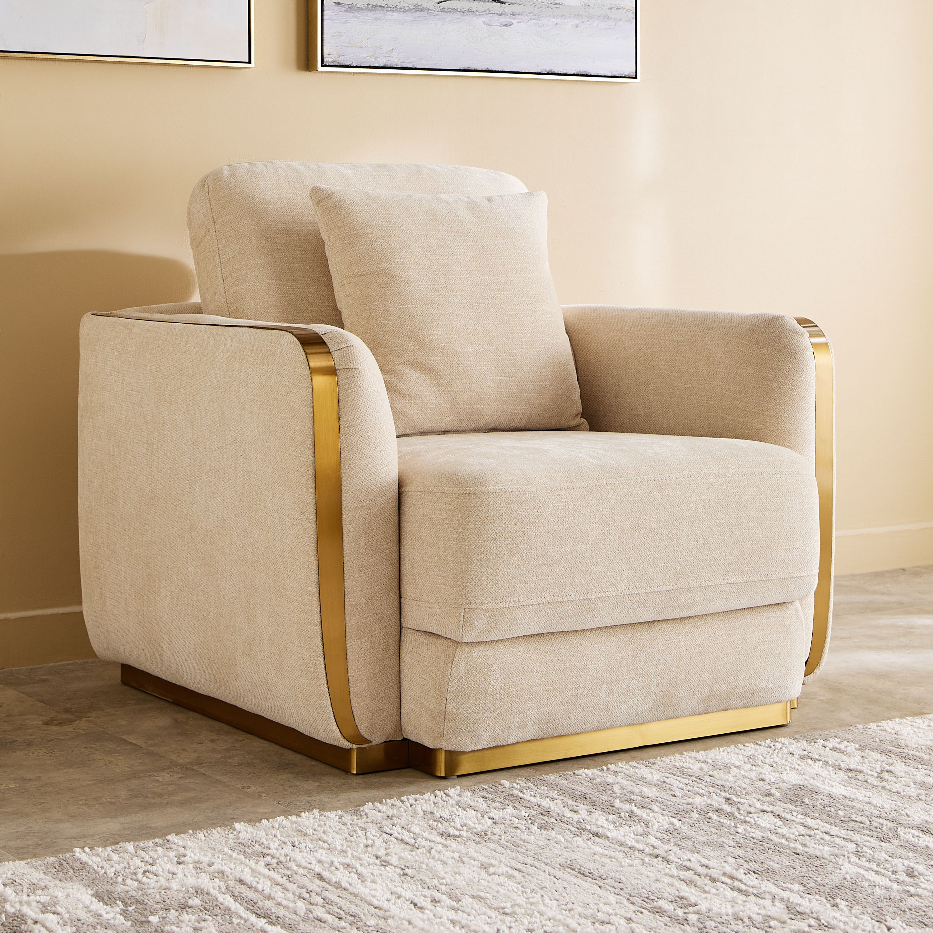 Bosco Fabric Armchair Sofa with Cushion-hbxlivingroom-sofasandarmchairs-sofas-image-1