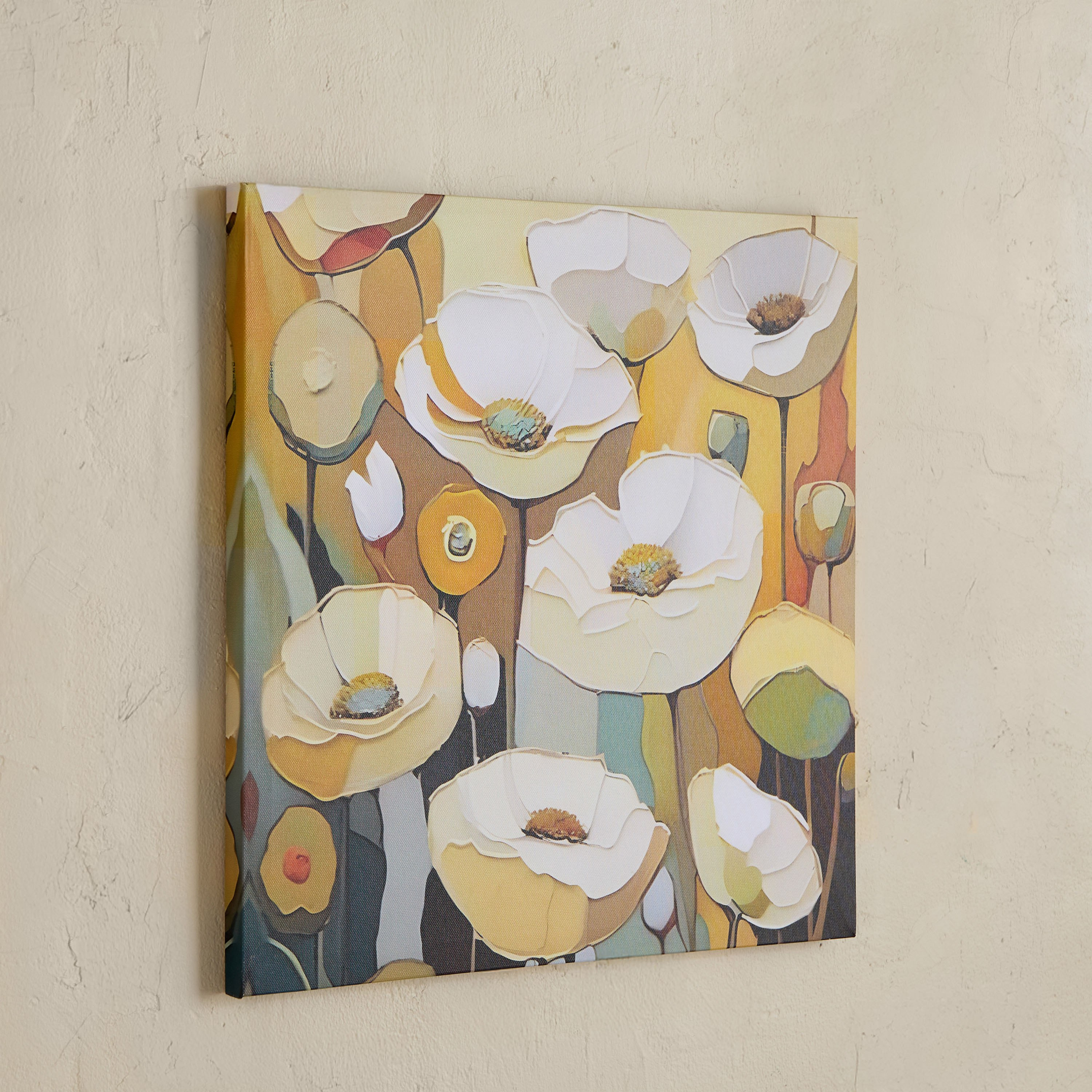 Elmer Onyx Canvas Printed Pansy Flowers Framed Picture - 40x40x1.8 cm-PROMO_HB_AE_B1G1_250925-image-2