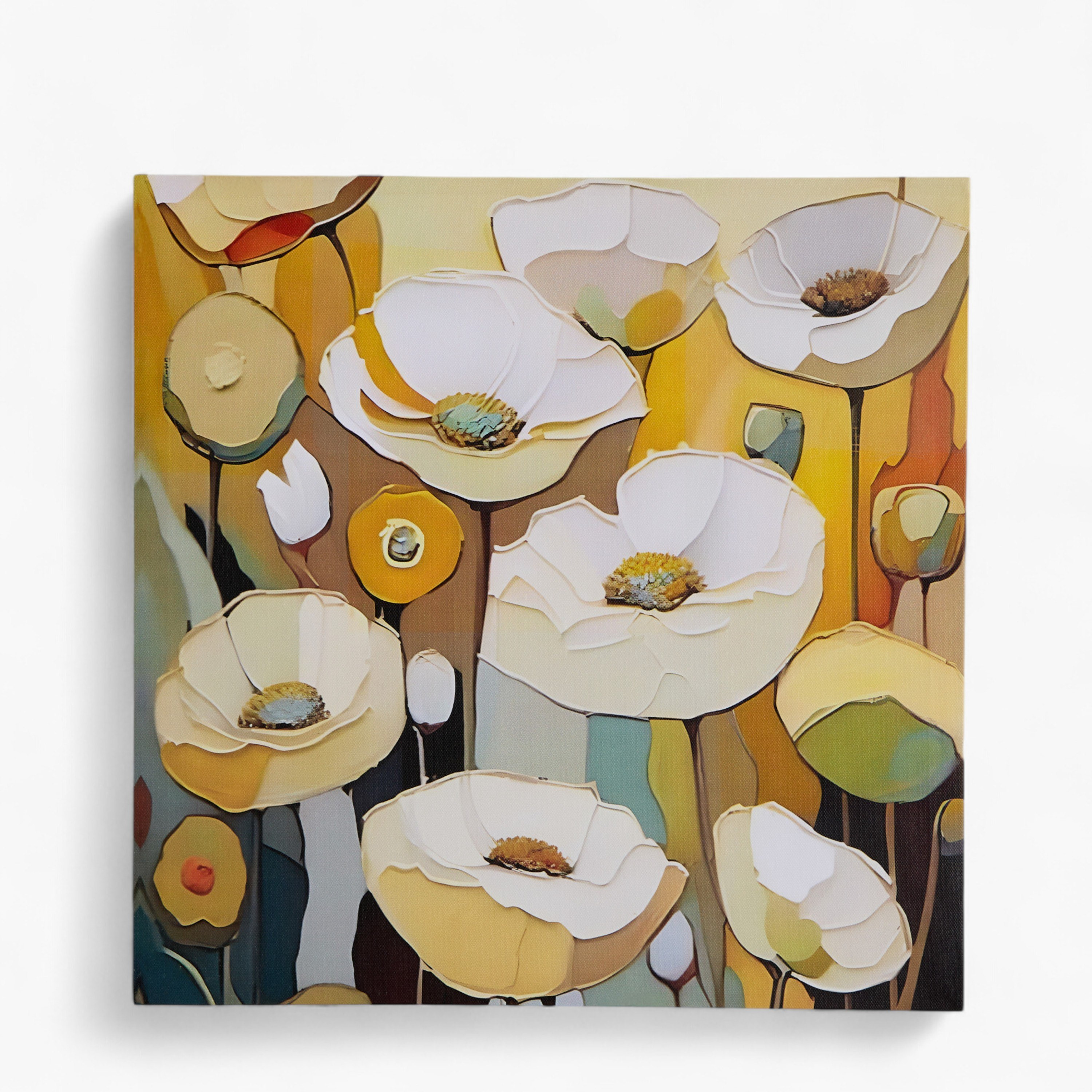 Elmer Onyx Canvas Printed Pansy Flowers Framed Picture - 40x40x1.8 cm-PROMO_HB_AE_B1G1_250925-image-5