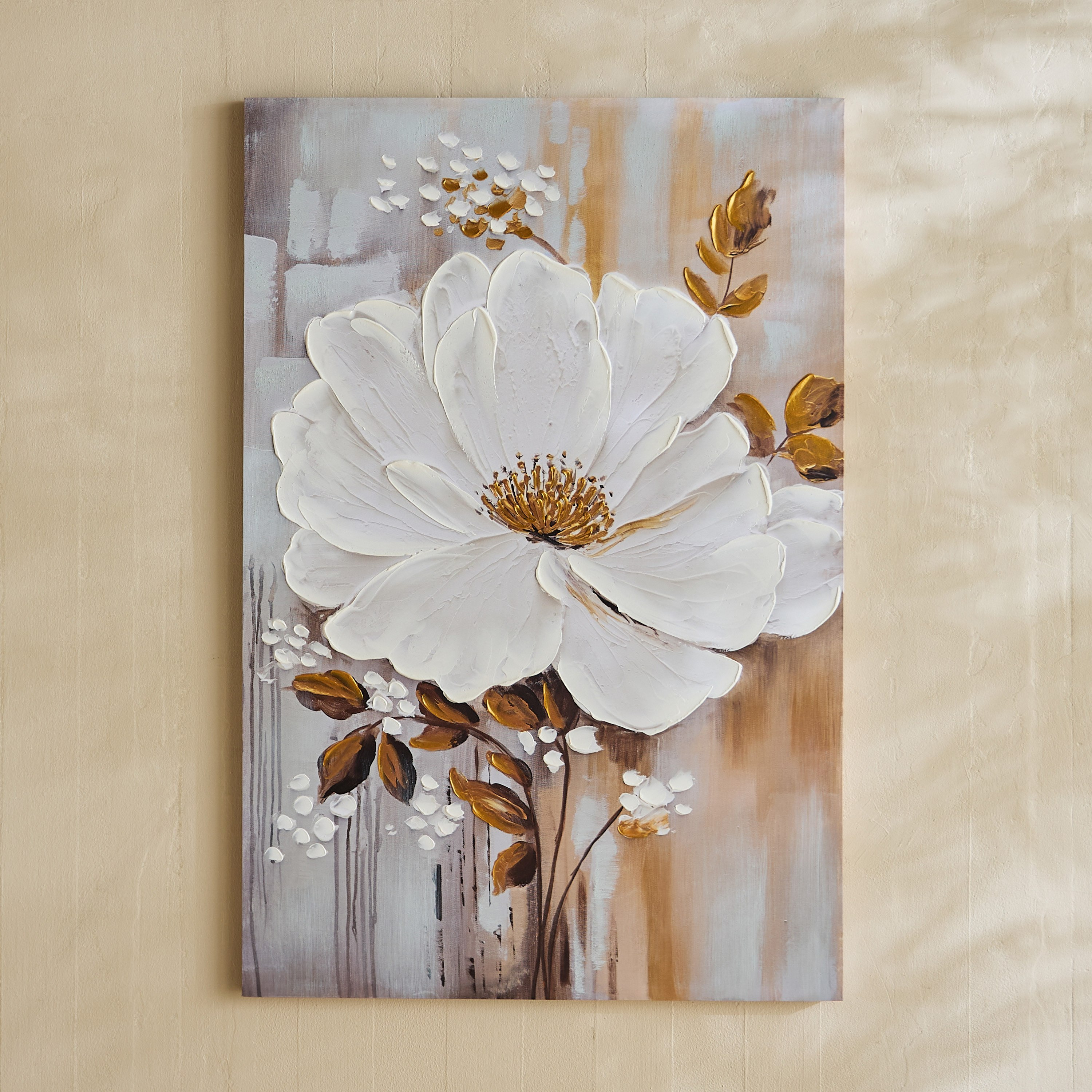 Onyx 80% Peony Hand-Painted Framed Wall Art - 80x3x120 cm-PROMO_HB_AE_B1G1_250925-image-2