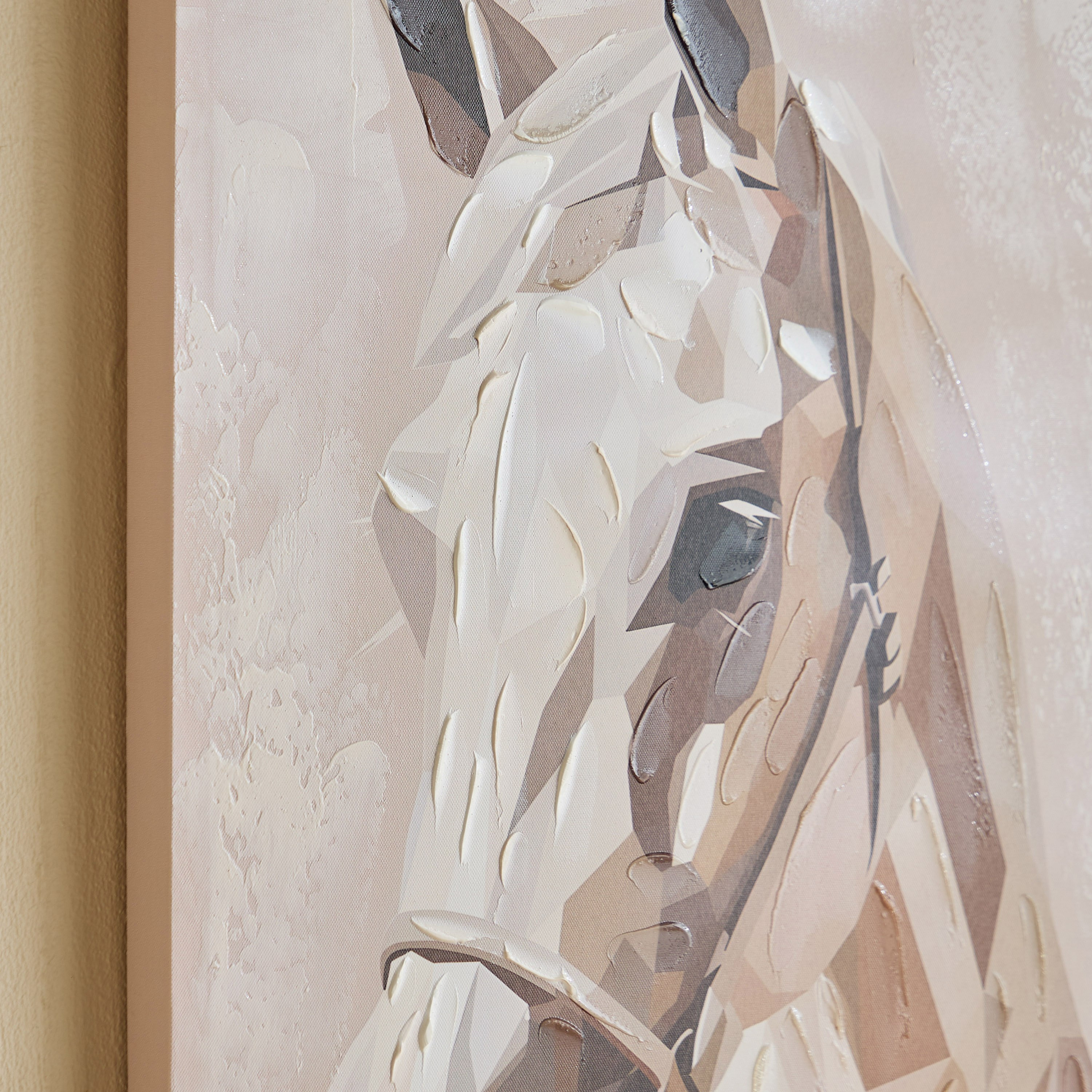 Onyx Horse 80% Hand Painted Wall Art - 50x3x70 cm-hbxhomeware-hbxdecorandfurnishings-image-3