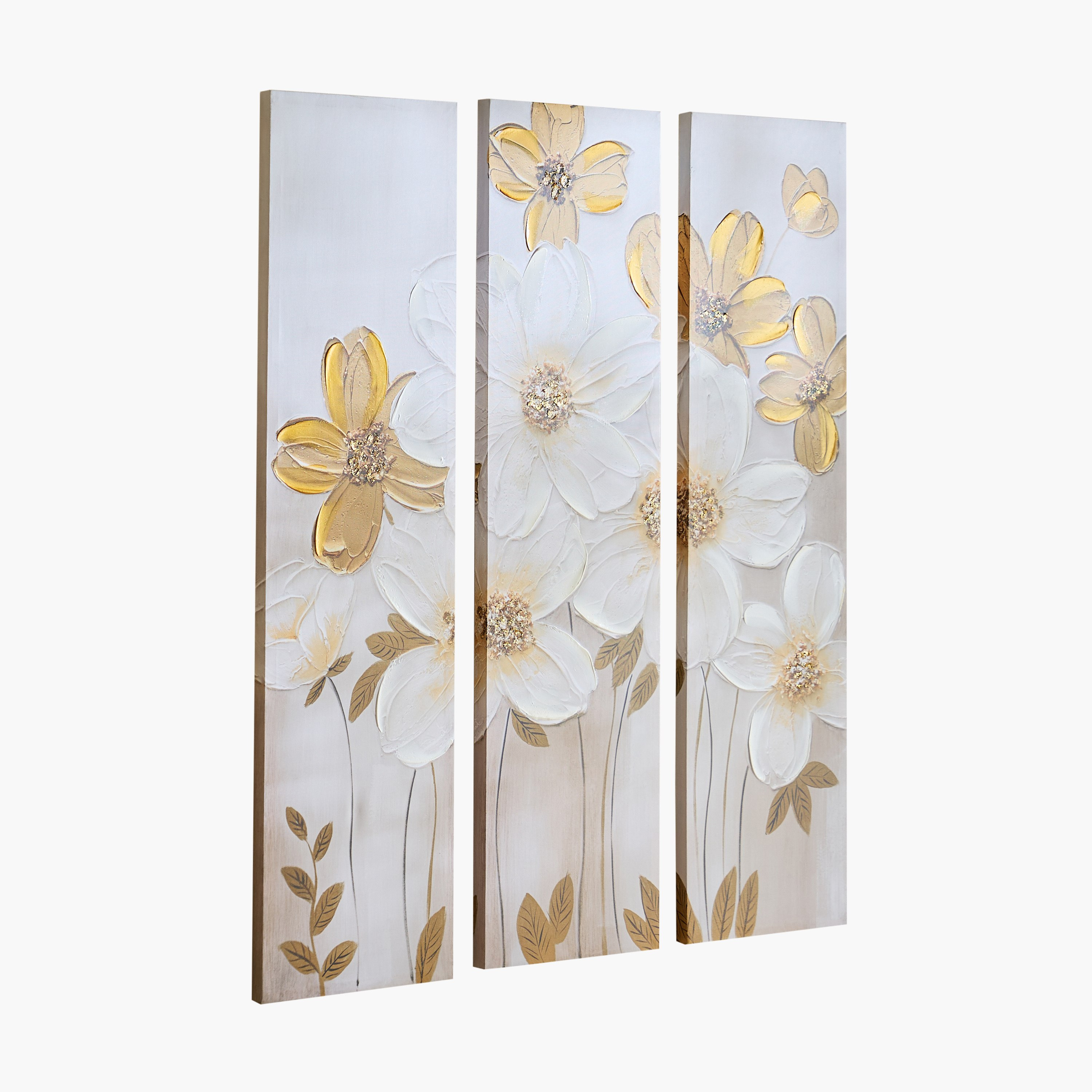 Onyx 3-Piece Flowers 40% Hand Painted Wall Art Set - 90x3x120 cm-hbxhomeware-hbxdecorandfurnishings-image-5