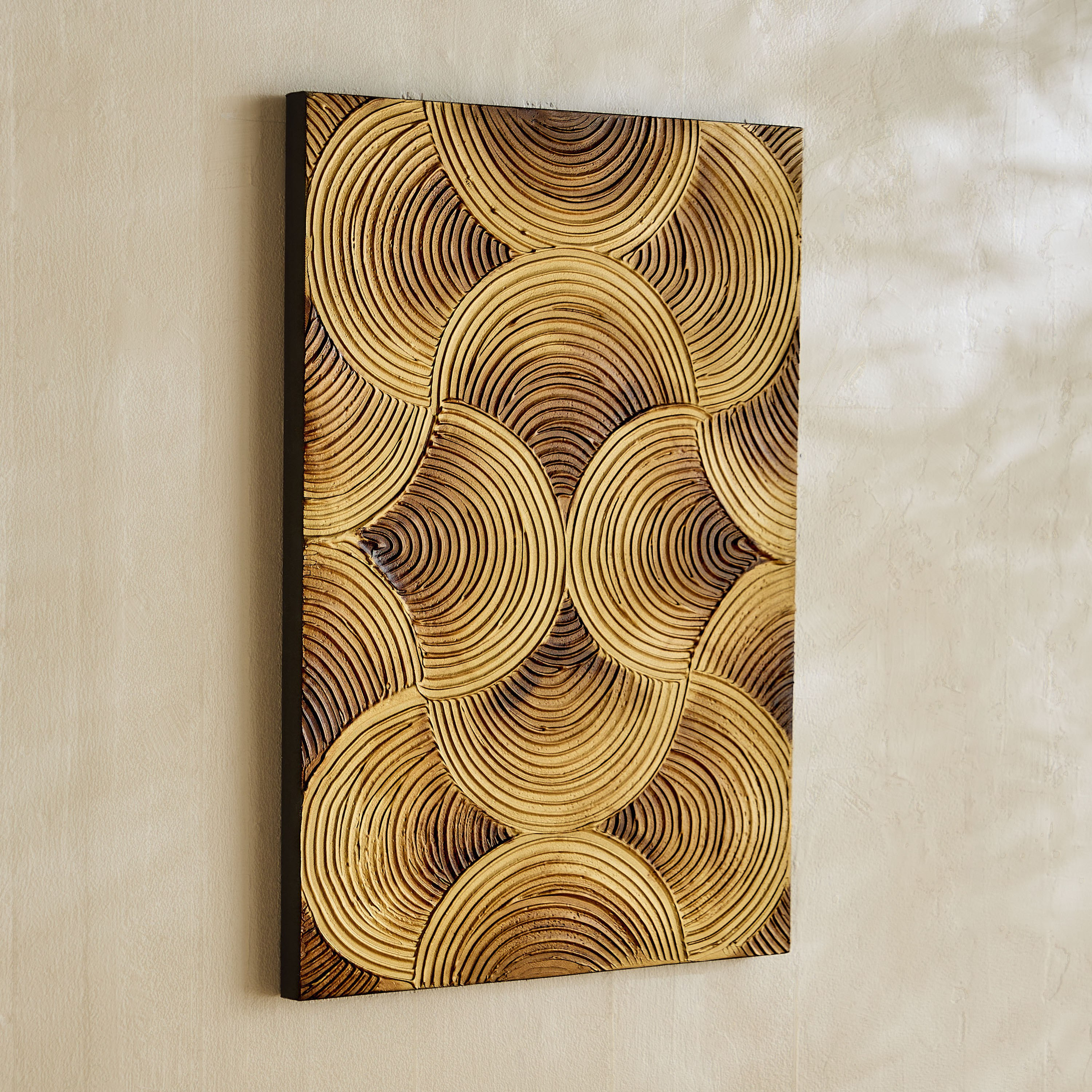لوحة حائط تجريدية مؤطرة مرسومة يدويًا 100% من أونيكس - 50x2.8x70 سم-PROMO_QA_HB_B1G1_WWS_271025-image-1