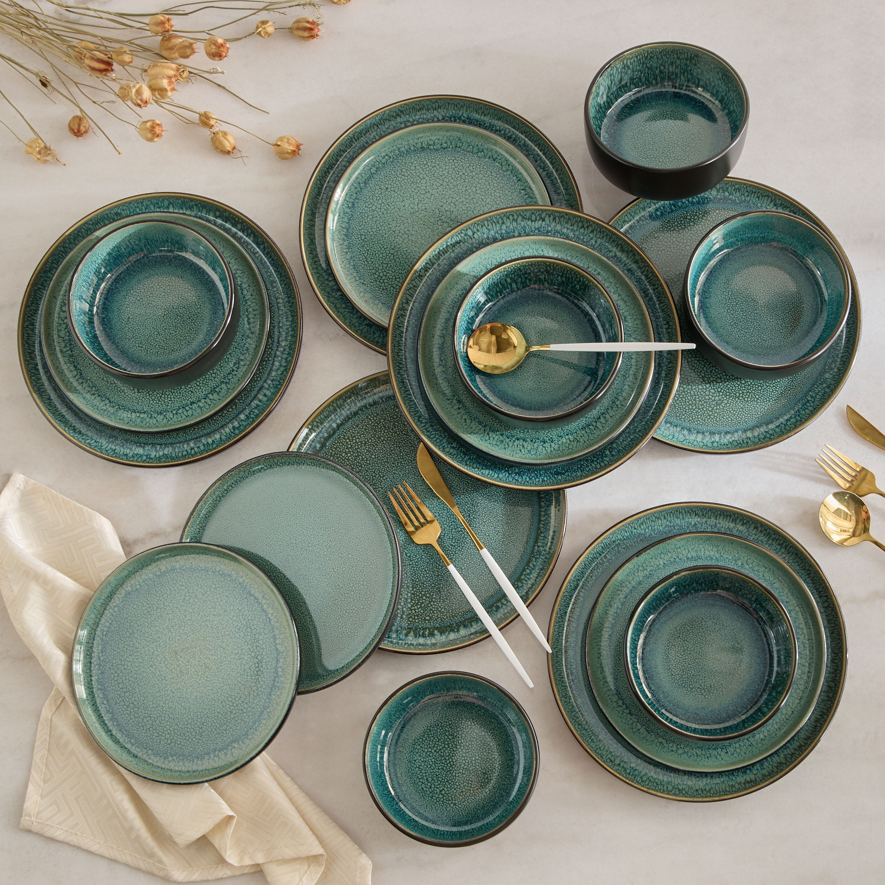 طقم عشاء 18 قطعة من إليجينزا - يخدم 6 أفراد-hbxdiningroom-tabletop-dinnersets-image-1
