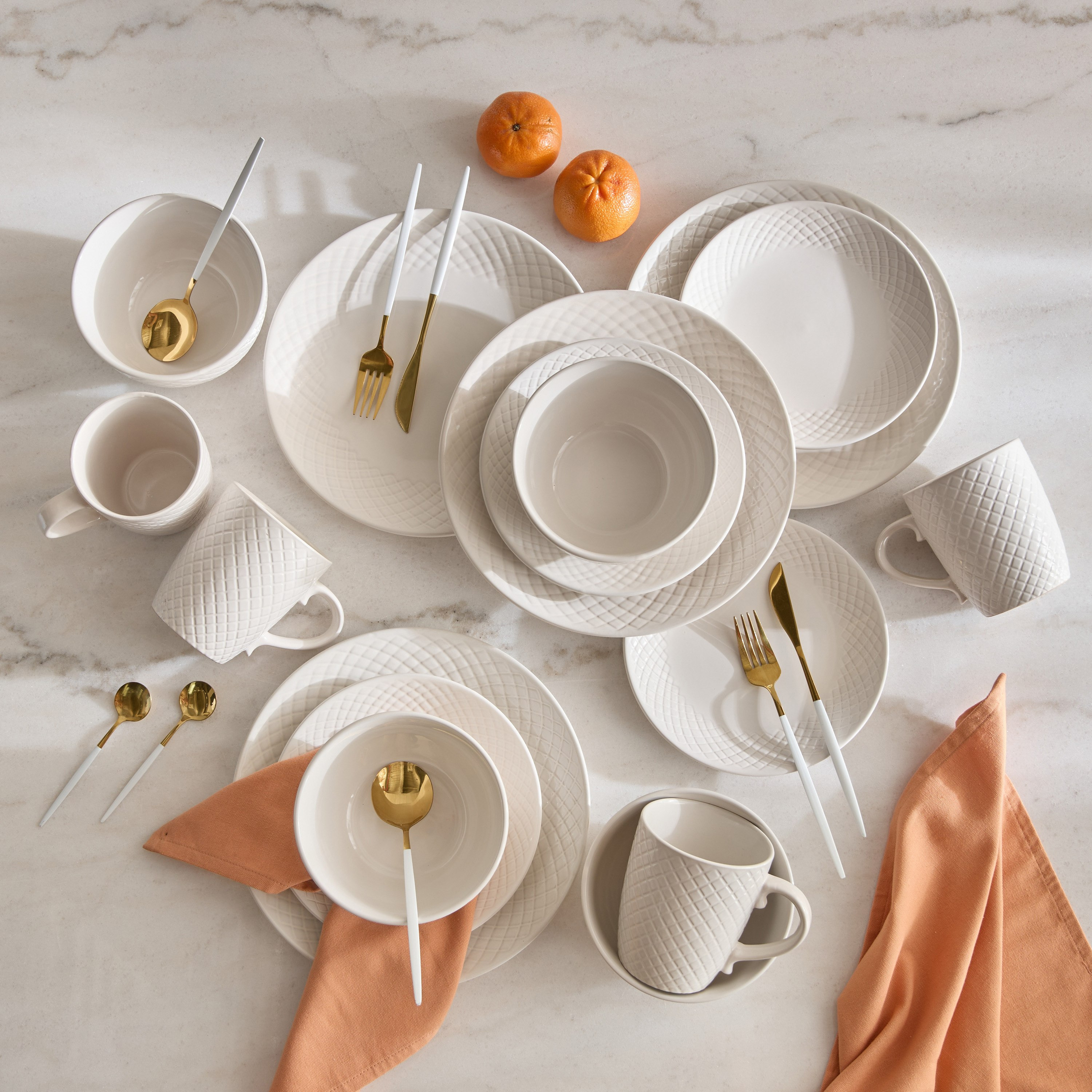 طقم عشاء 16 قطعة من إليجينزا - يكفي 4 أفراد-hbxdiningroom-tabletop-dinnersets-image-5