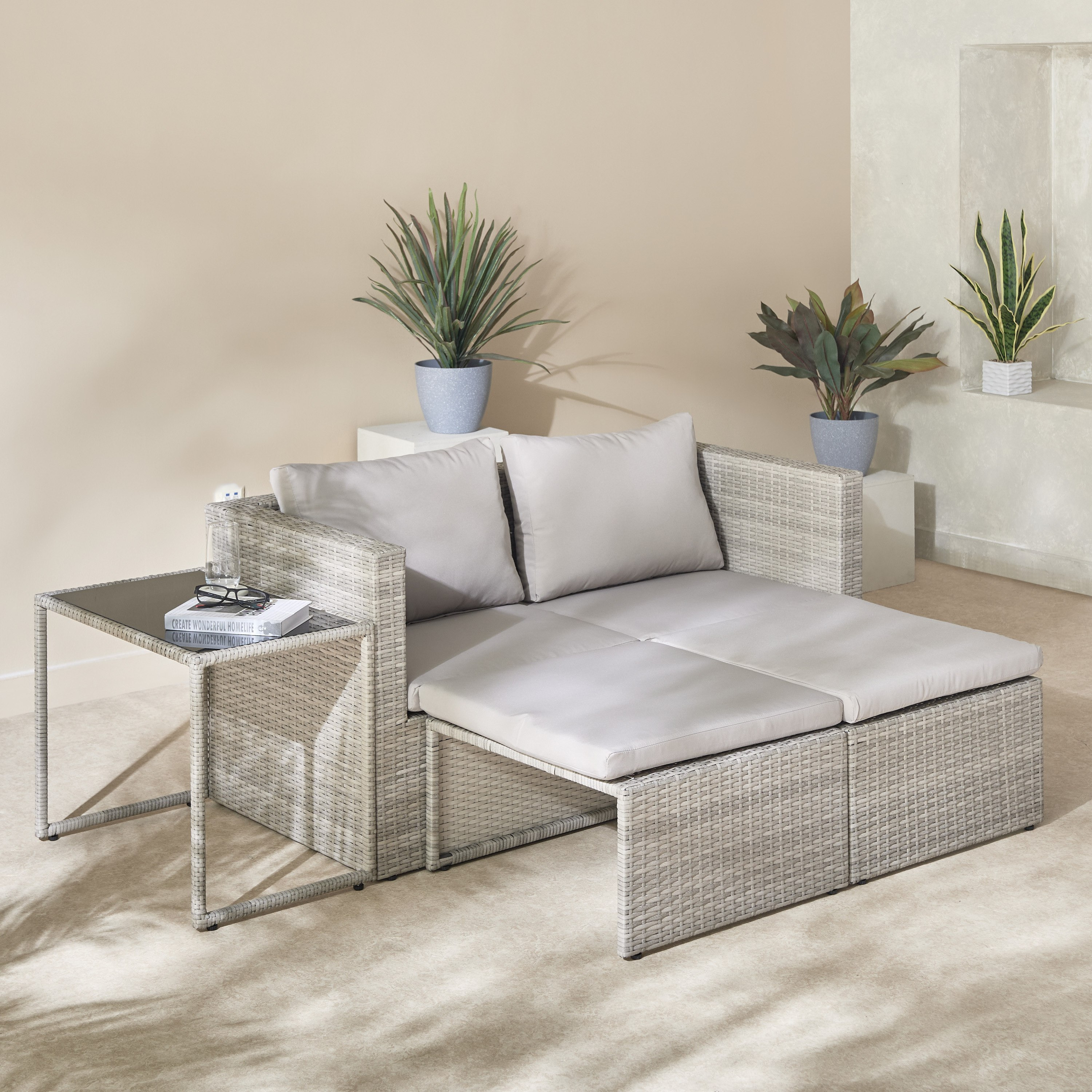 Movo Vera Tamara 2-Seater Outdoor Stackable Sofa Set with Table and Ottoman-hbxoutdoor-hbxoutdoorfurniture-sofasets-image-12