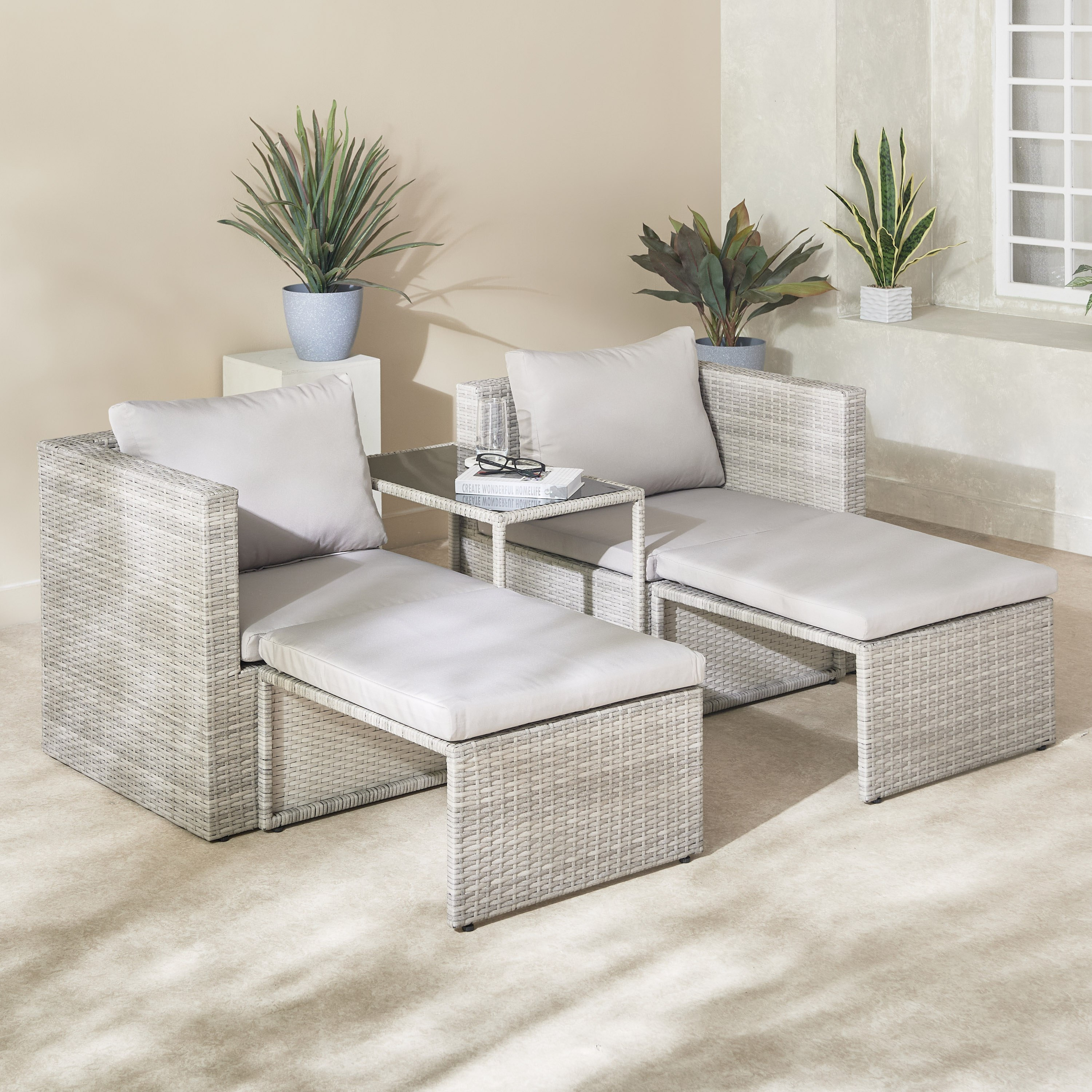 Movo Vera Tamara 2-Seater Outdoor Stackable Sofa Set with Table and Ottoman-hbxoutdoor-hbxoutdoorfurniture-sofasets-image-13
