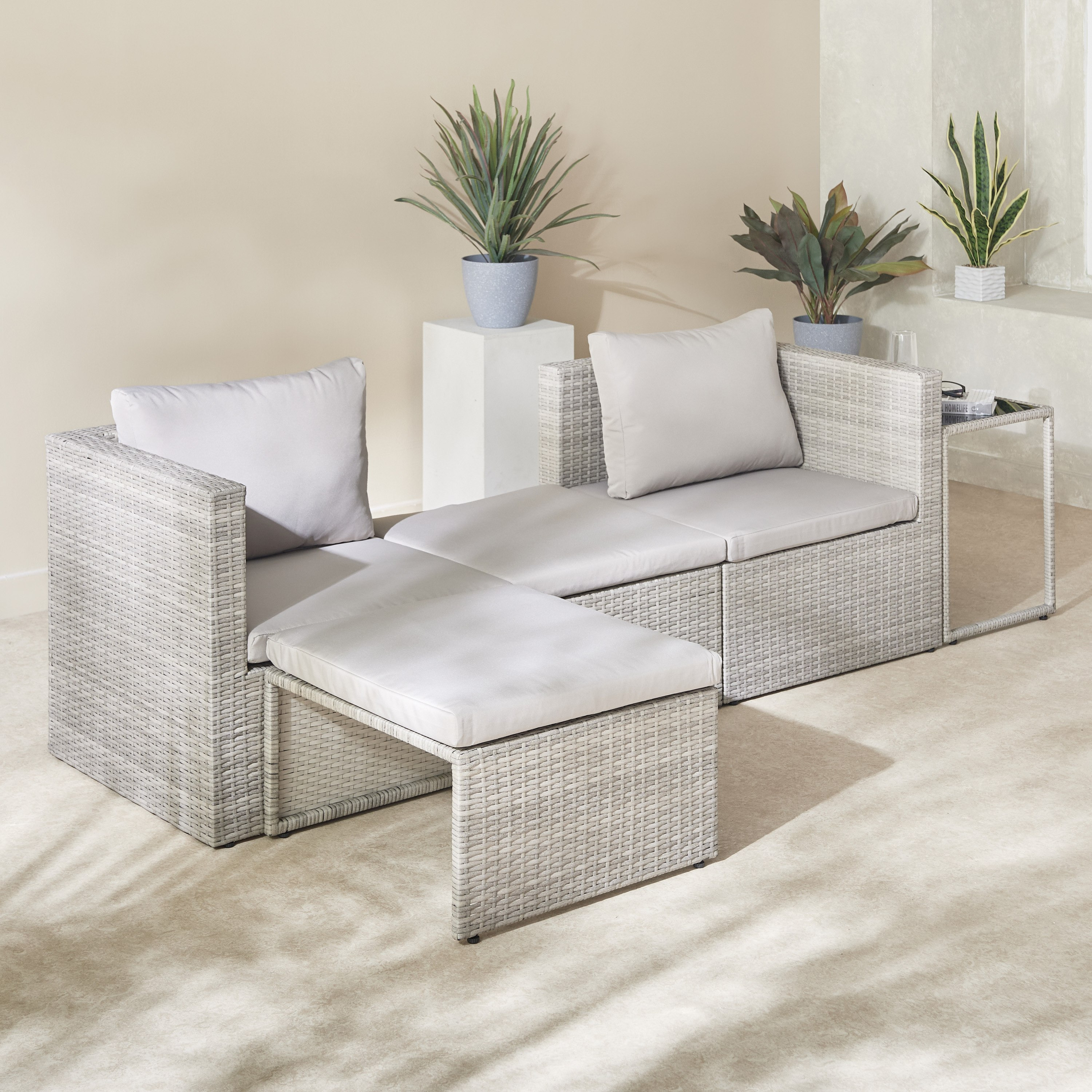 Movo Vera Tamara 2-Seater Outdoor Stackable Sofa Set with Table and Ottoman-hbxoutdoor-hbxoutdoorfurniture-sofasets-image-15