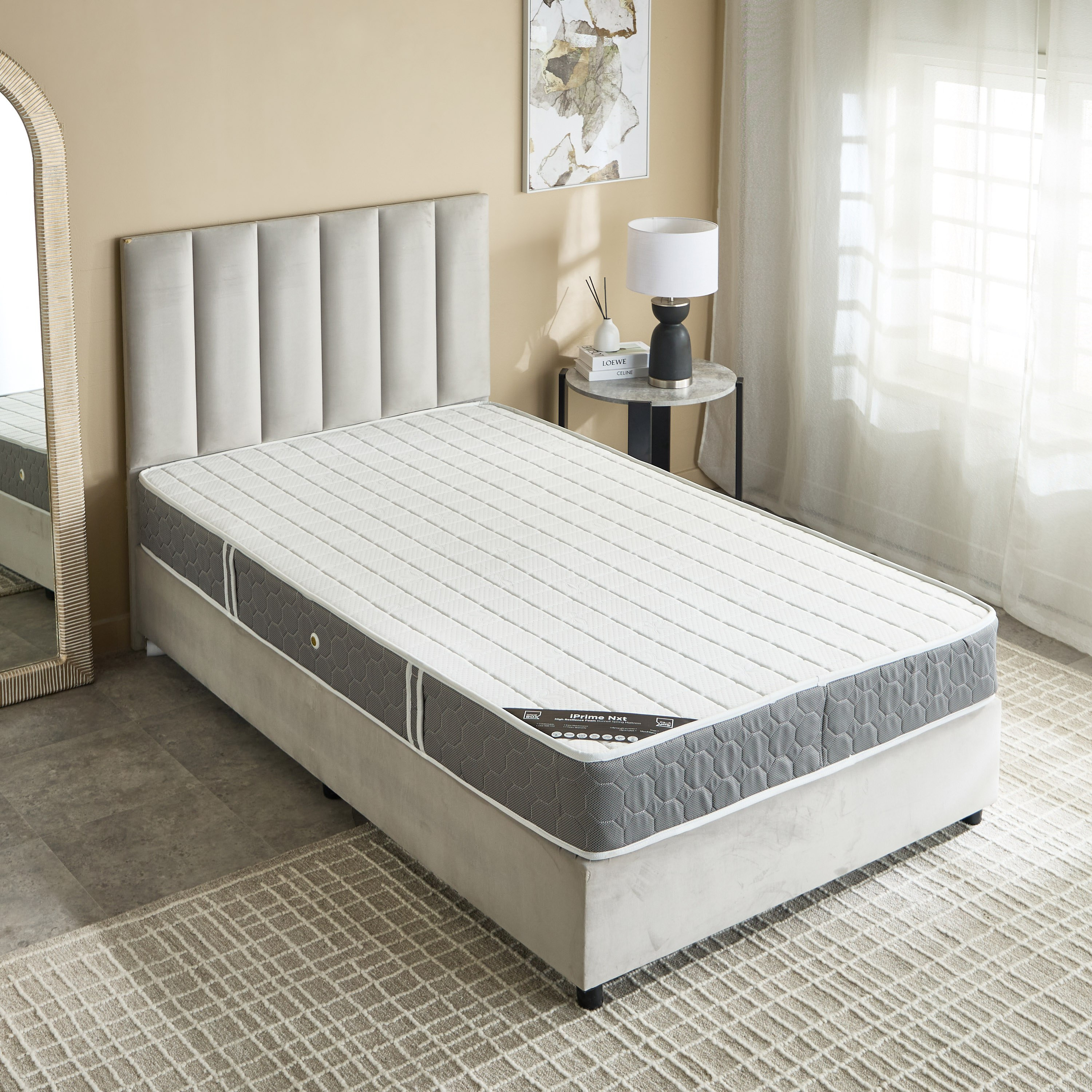 SleepEase iPrime Nxt High Resilience Foam Bonnell Spring Queen Mattress - 155x205x20 cm-hbxbedroom-mattresses-queen-image-3