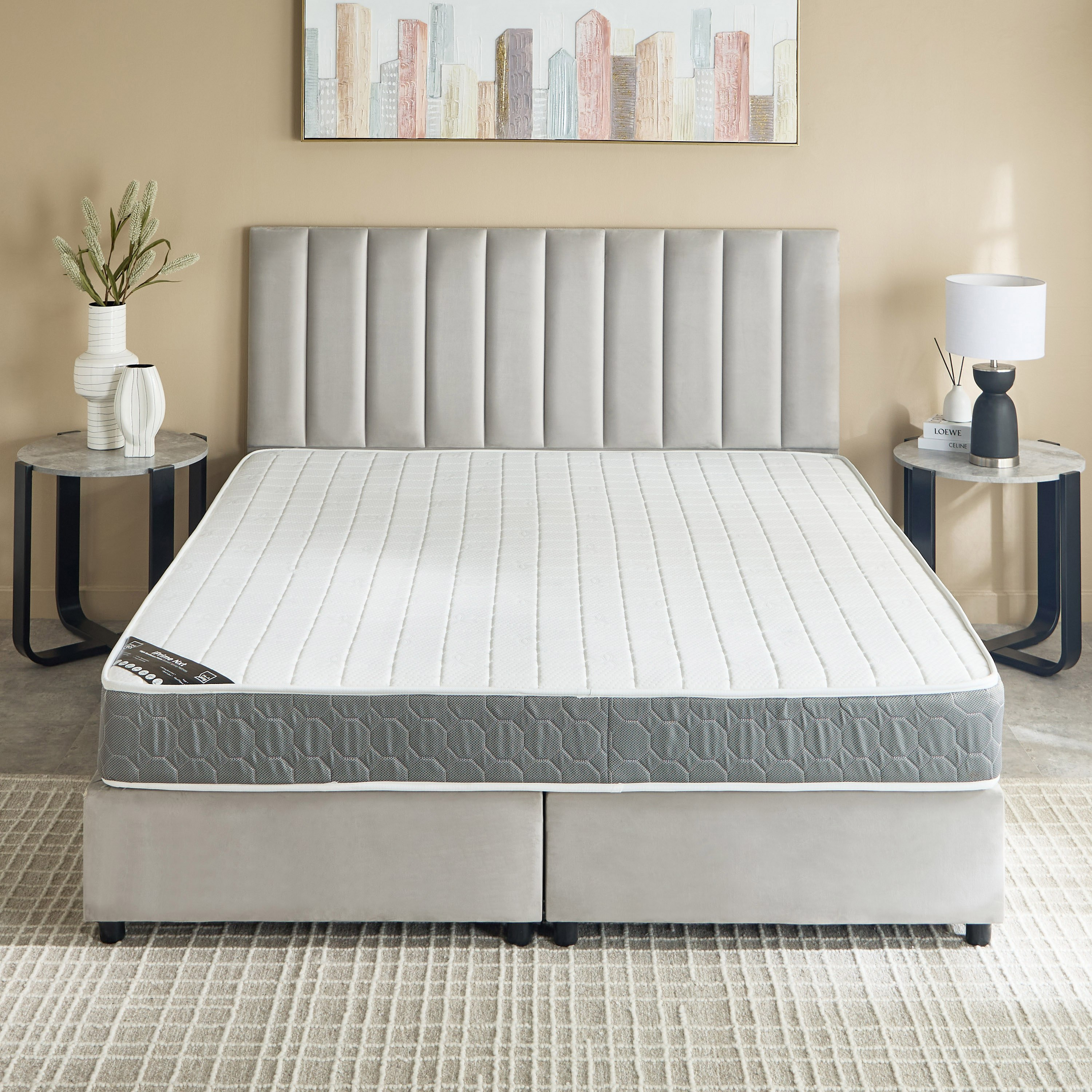 SleepEase iPrime Nxt High Resilience Foam Bonnell Spring Super King Mattress - 200x200x20 cm-hbxfurniture-mattresses-superking-image-2