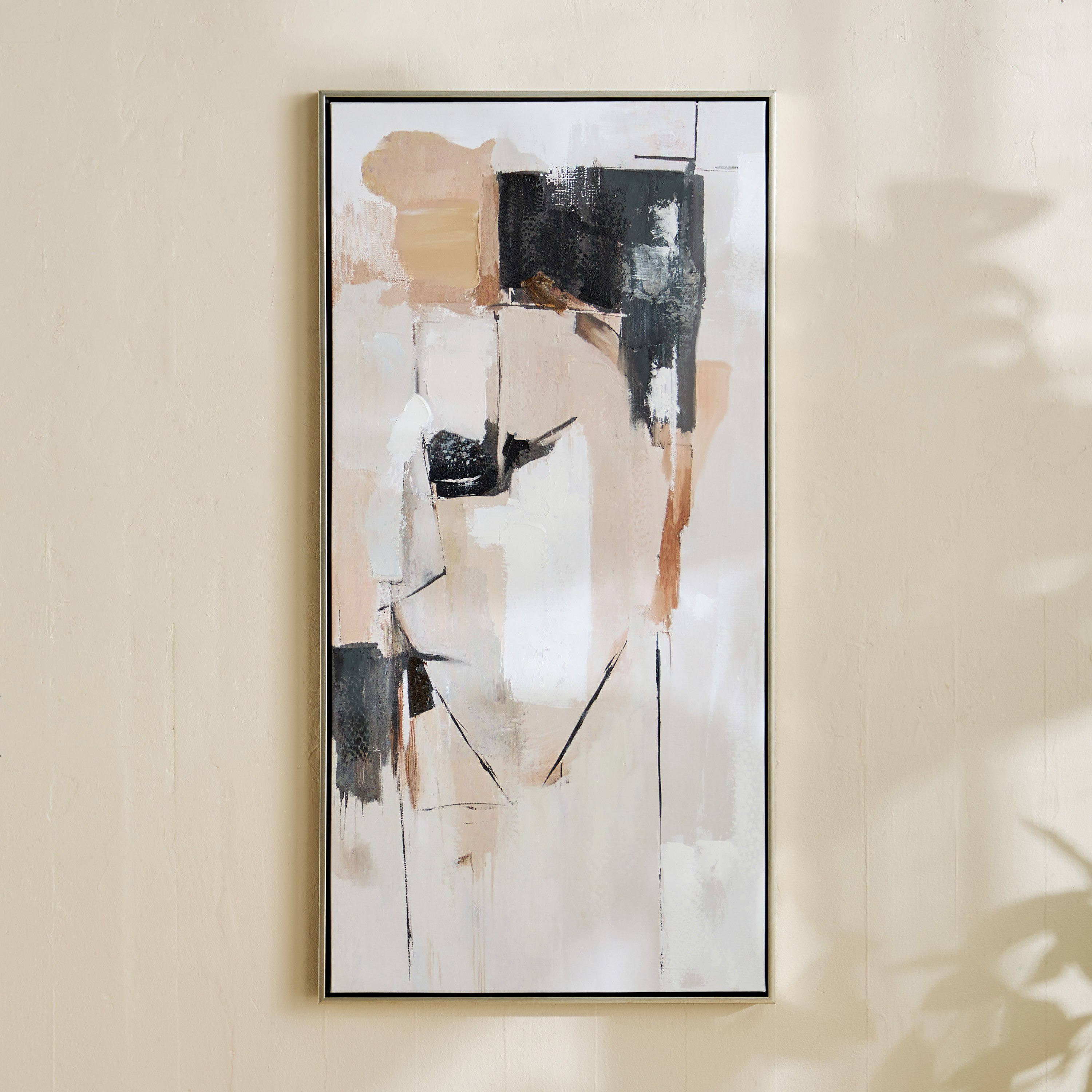 زينة حائط كانفاس تجريدية مؤطرة مرسومة يدويًا من فيفيد - 50x100 سم-hbxhomeware-hbxdecorandfurnishings-image-2