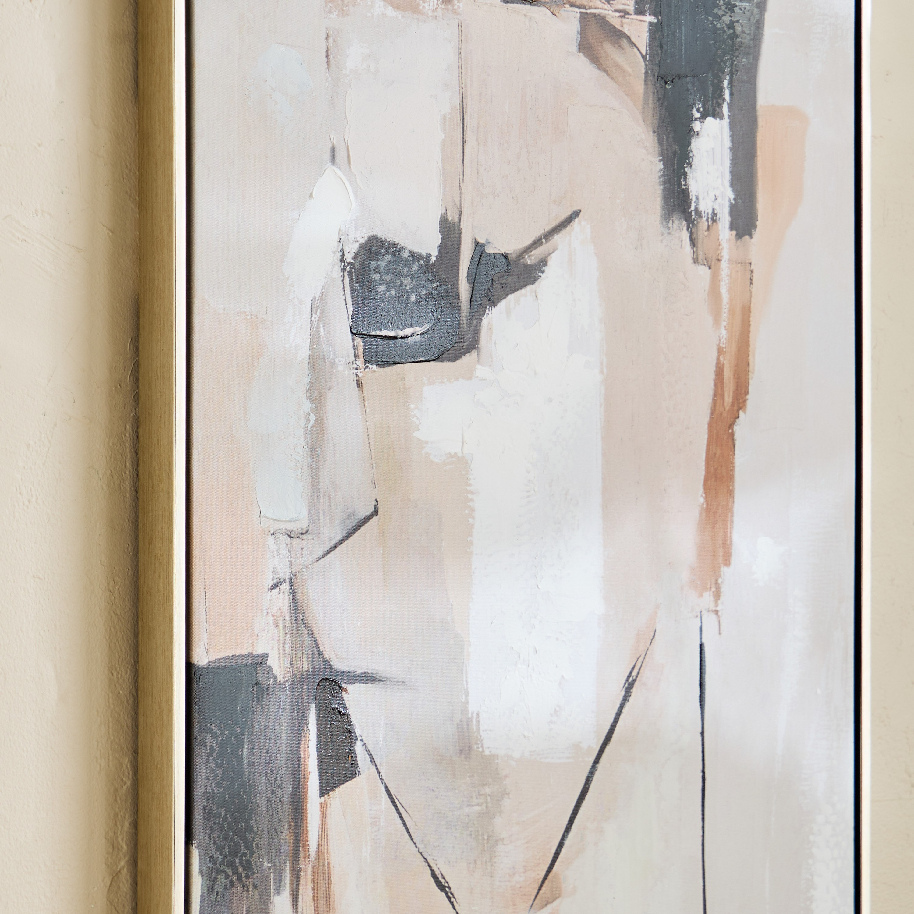 زينة حائط كانفاس تجريدية مؤطرة مرسومة يدويًا من فيفيد - 50x100 سم-hbxhomeware-hbxdecorandfurnishings-image-3