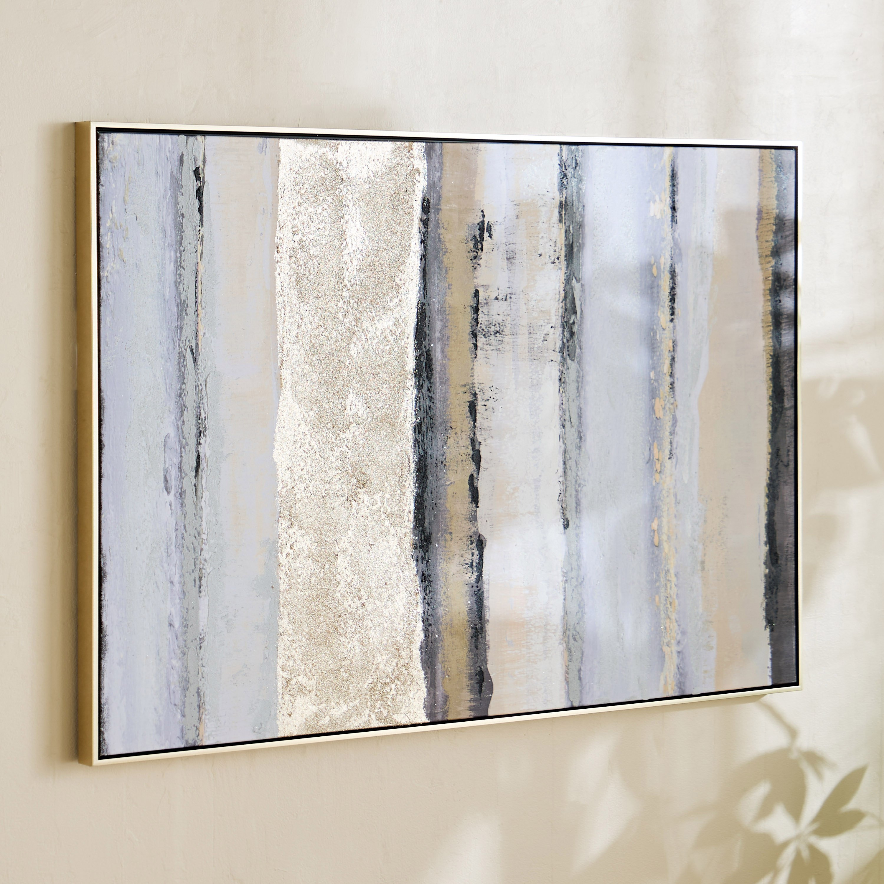 زينة حائط كانفاس تجريدية مرسومة يدويا مؤطرة من فيفيد - 80x120 سم-hbxhomeware-hbxdecorandfurnishings-image-1
