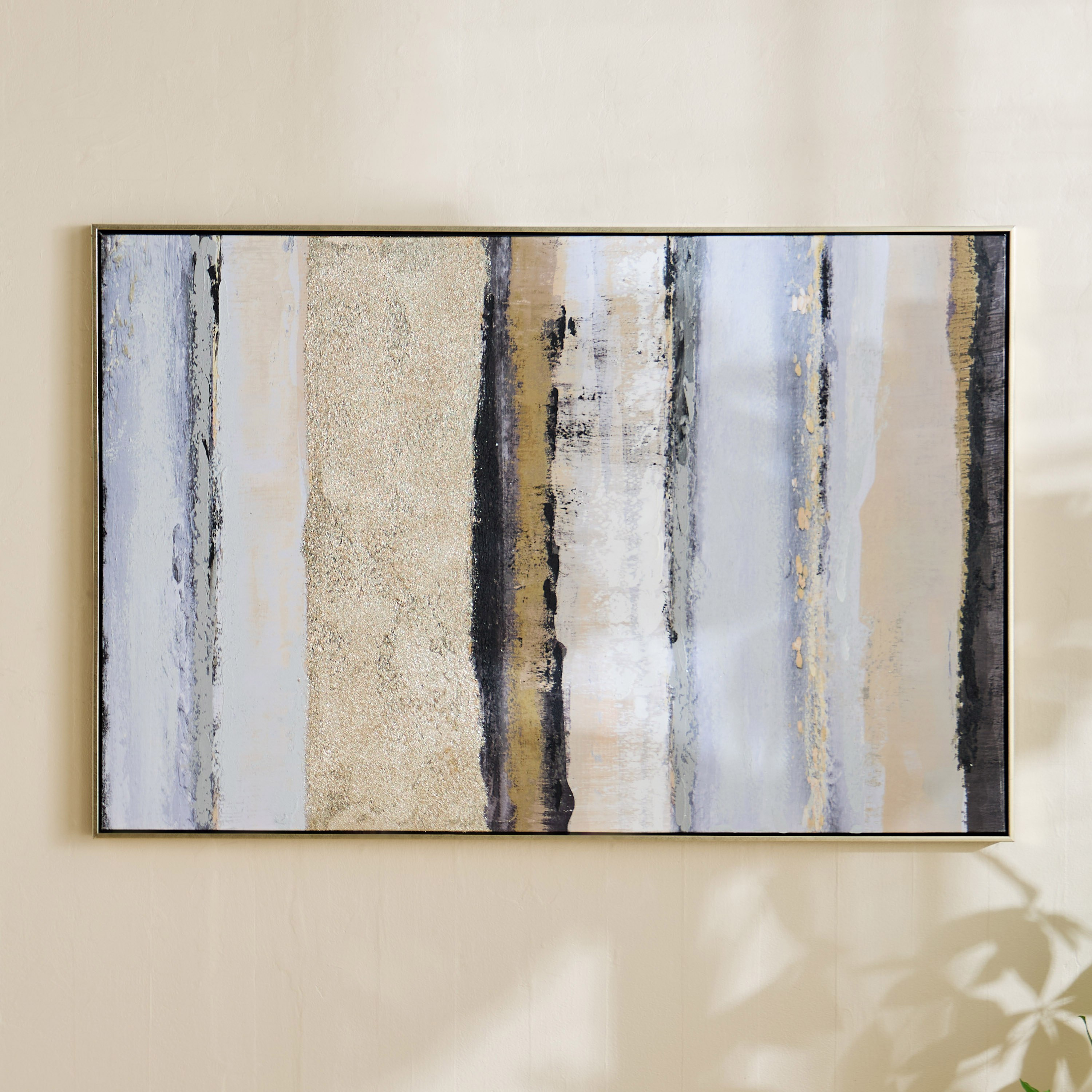 زينة حائط كانفاس تجريدية مرسومة يدويا مؤطرة من فيفيد - 80x120 سم-hbxhomeware-hbxdecorandfurnishings-image-2