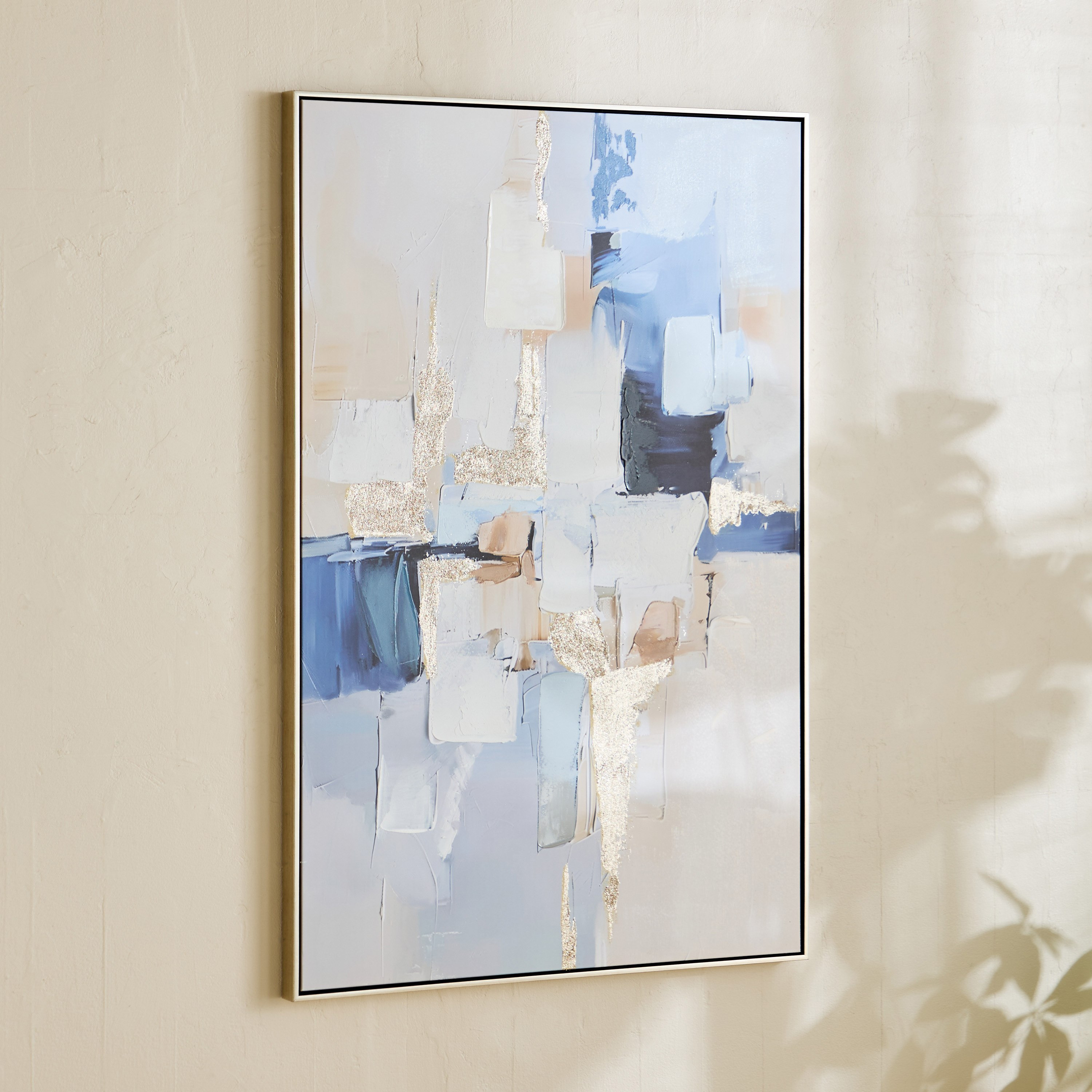 زينة حائط كانفاس تجريدية مؤطرة مرسومة يدويًا من فيفيد - 80x120 سم-hbxhomeware-hbxdecorandfurnishings-image-1