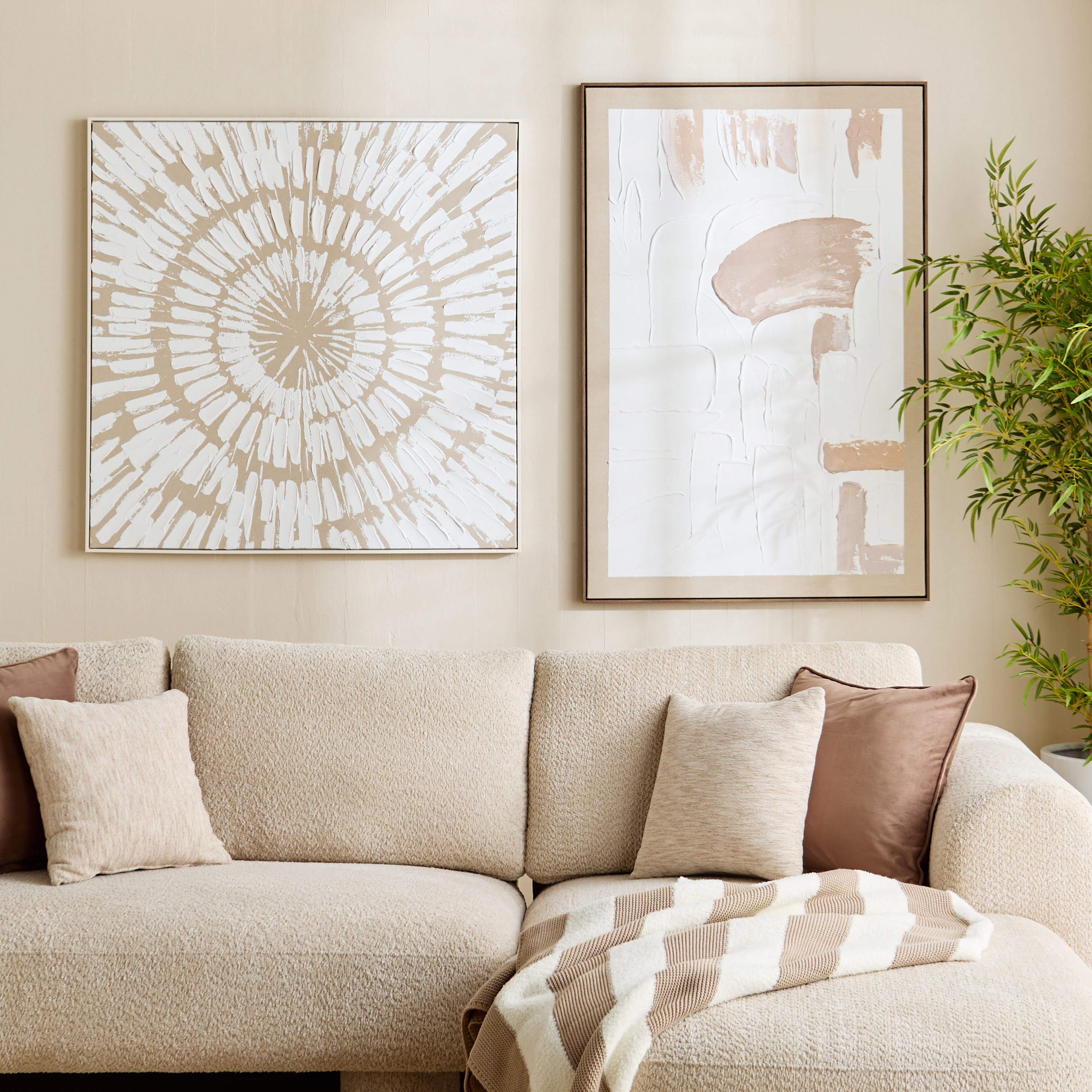 Vivid Framed 100% Hand-Painted Abstract Linen Art with Solid Wood Stretcher - 100x100 cm-PROMO_HB_AE_B1G1_250925-image-4