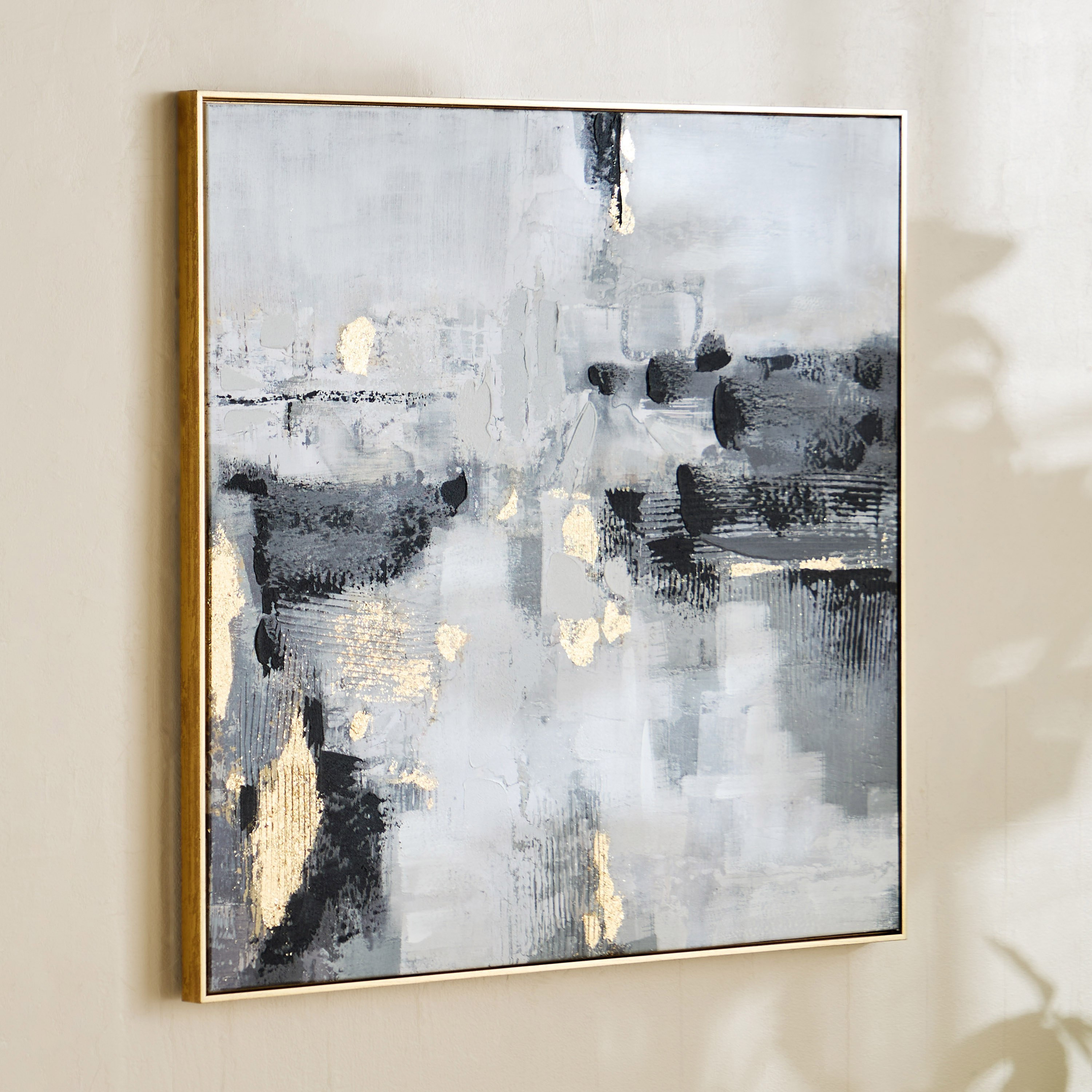 Vivid Framed 60% Hand Painted Abstract Canvas Art with Stretcher - 80x80 cm-PROMO_HB_AE_B1G1_250925-image-1