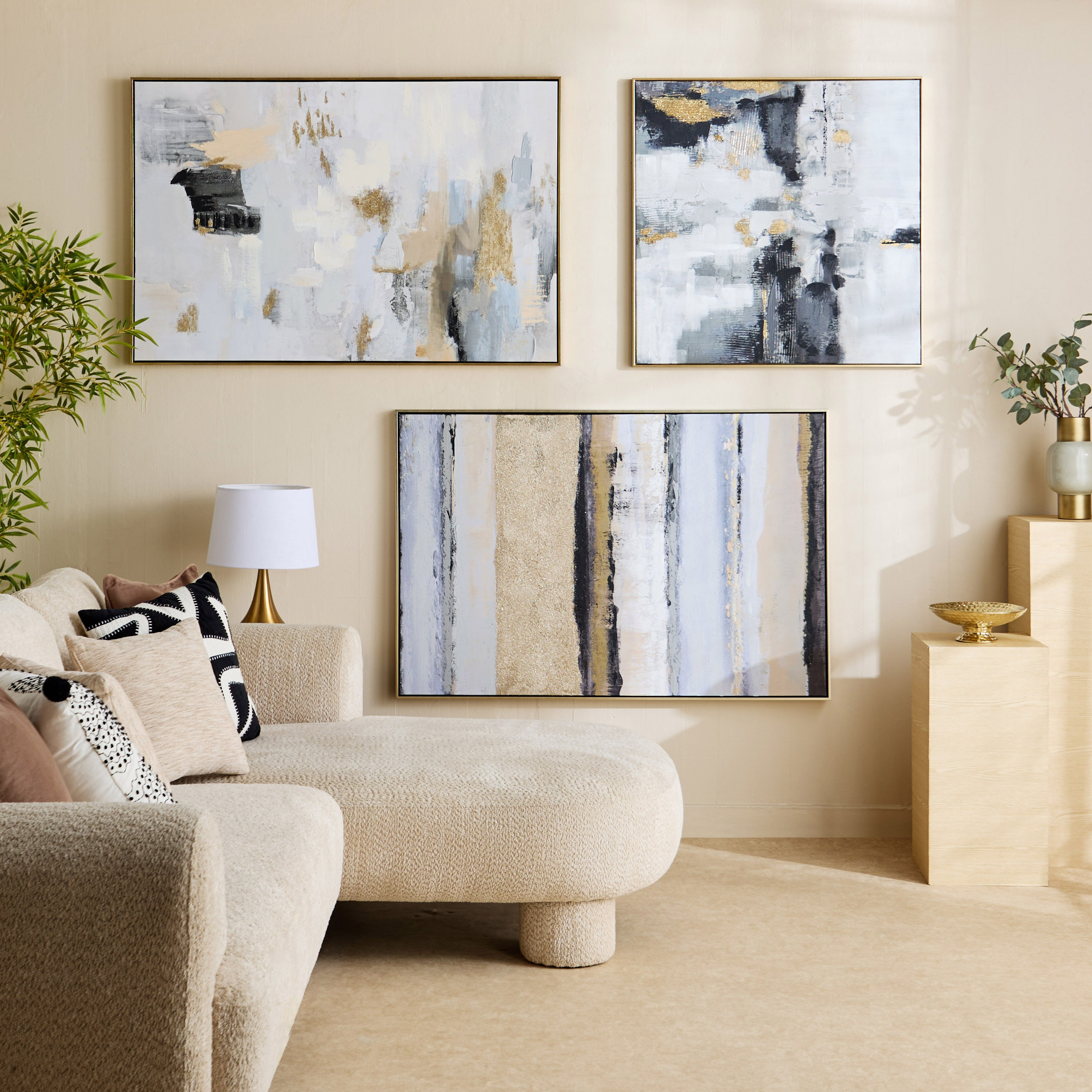 Vivid Framed 60% Hand Painted Abstract Canvas Art with Stretcher - 80x80 cm-PROMO_HB_AE_B1G1_250925-image-4
