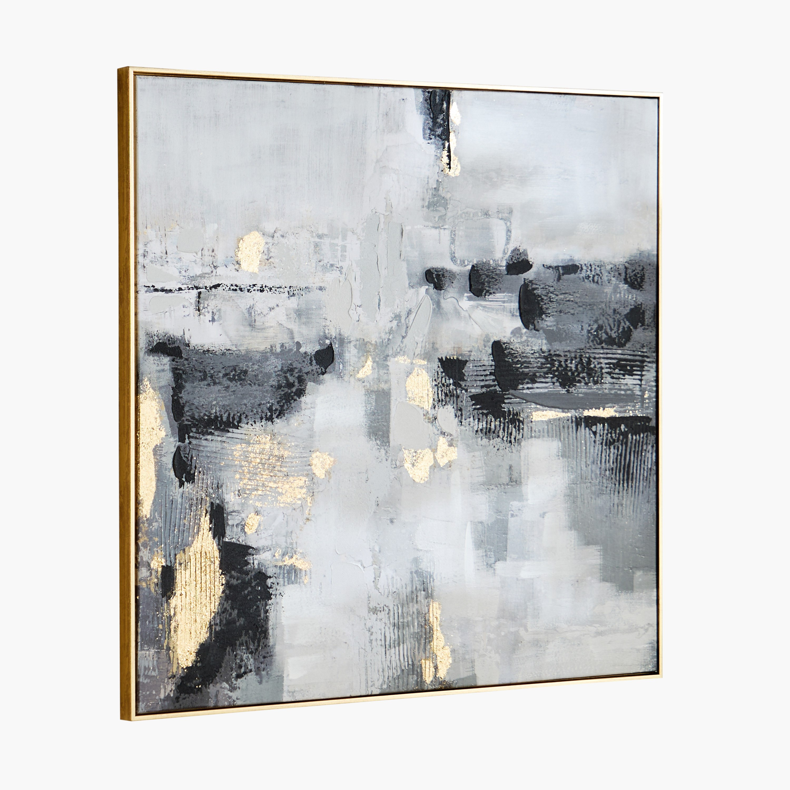 Vivid Framed 60% Hand Painted Abstract Canvas Art with Stretcher - 80x80 cm-PROMO_HB_AE_B1G1_250925-image-5