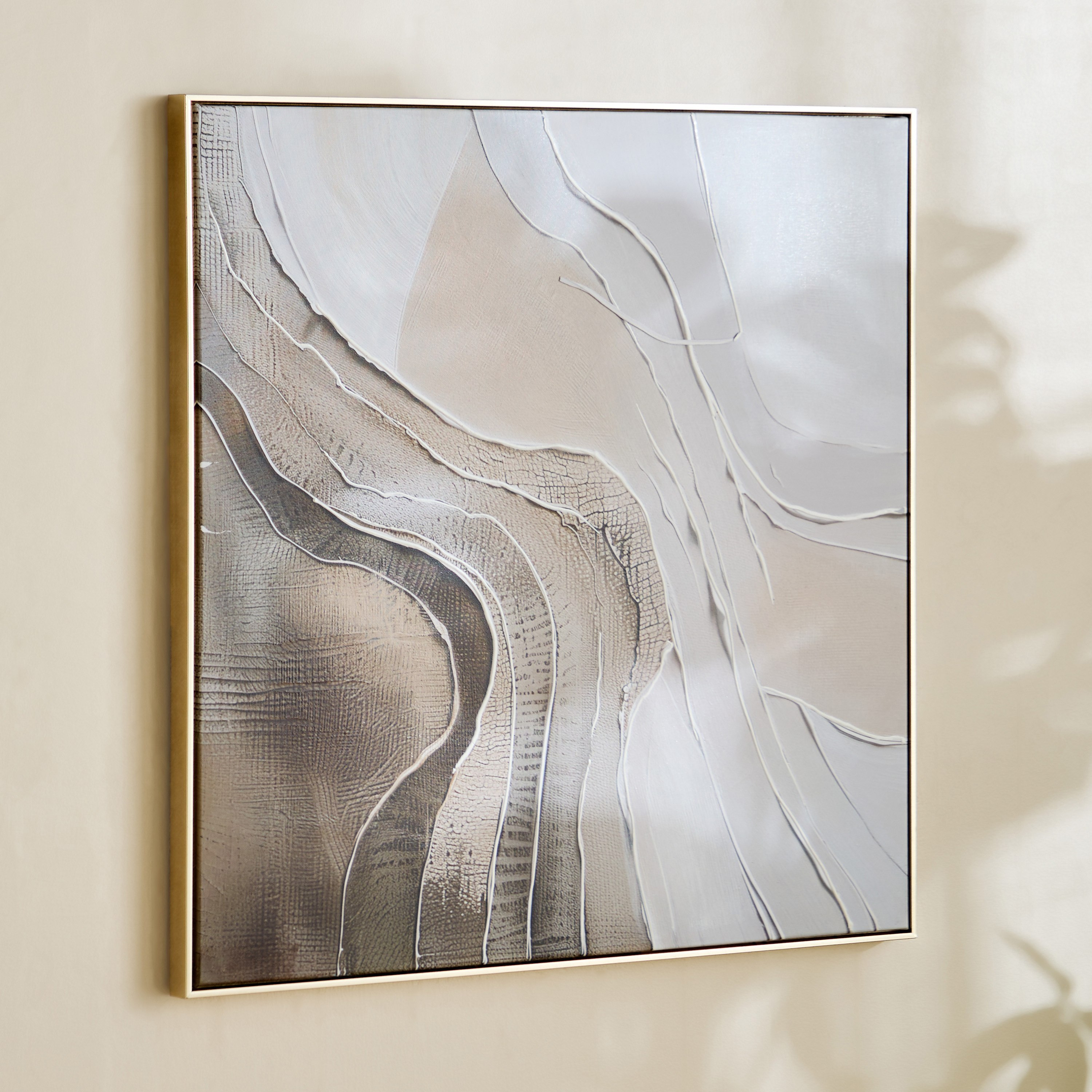 Vivid Framed 60% Hand Painted Abstract Canvas Art with Stretcher - 80x80 cm-PROMO_HB_AE_B1G1_250925-image-1