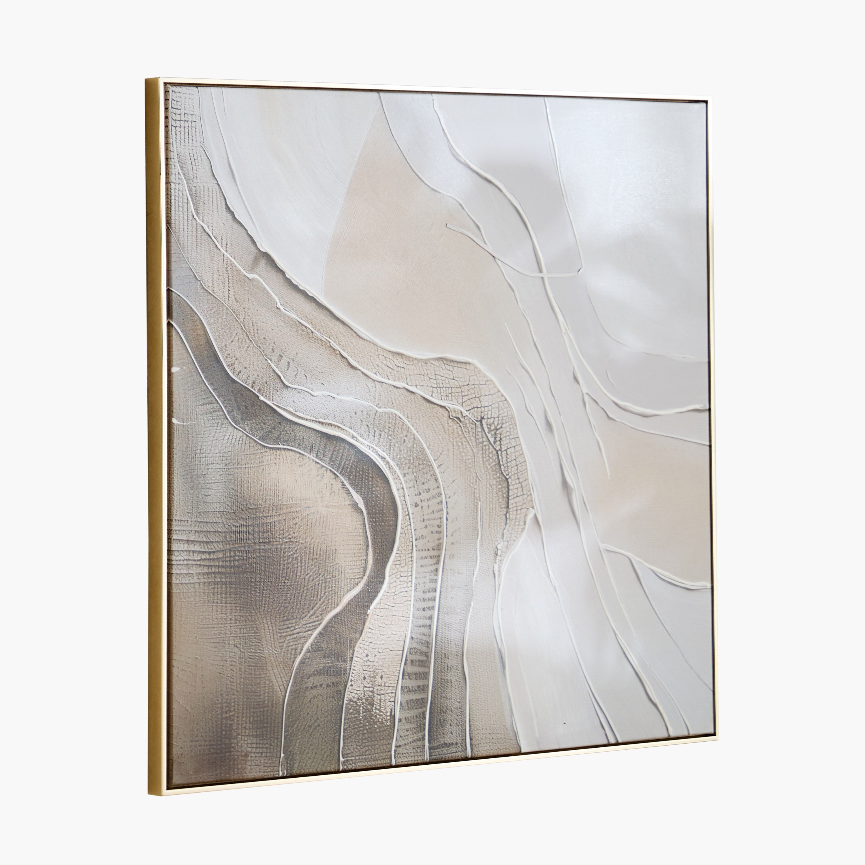 Vivid Framed 60% Hand Painted Abstract Canvas Art with Stretcher - 80x80 cm-PROMO_HB_AE_B1G1_250925-image-5