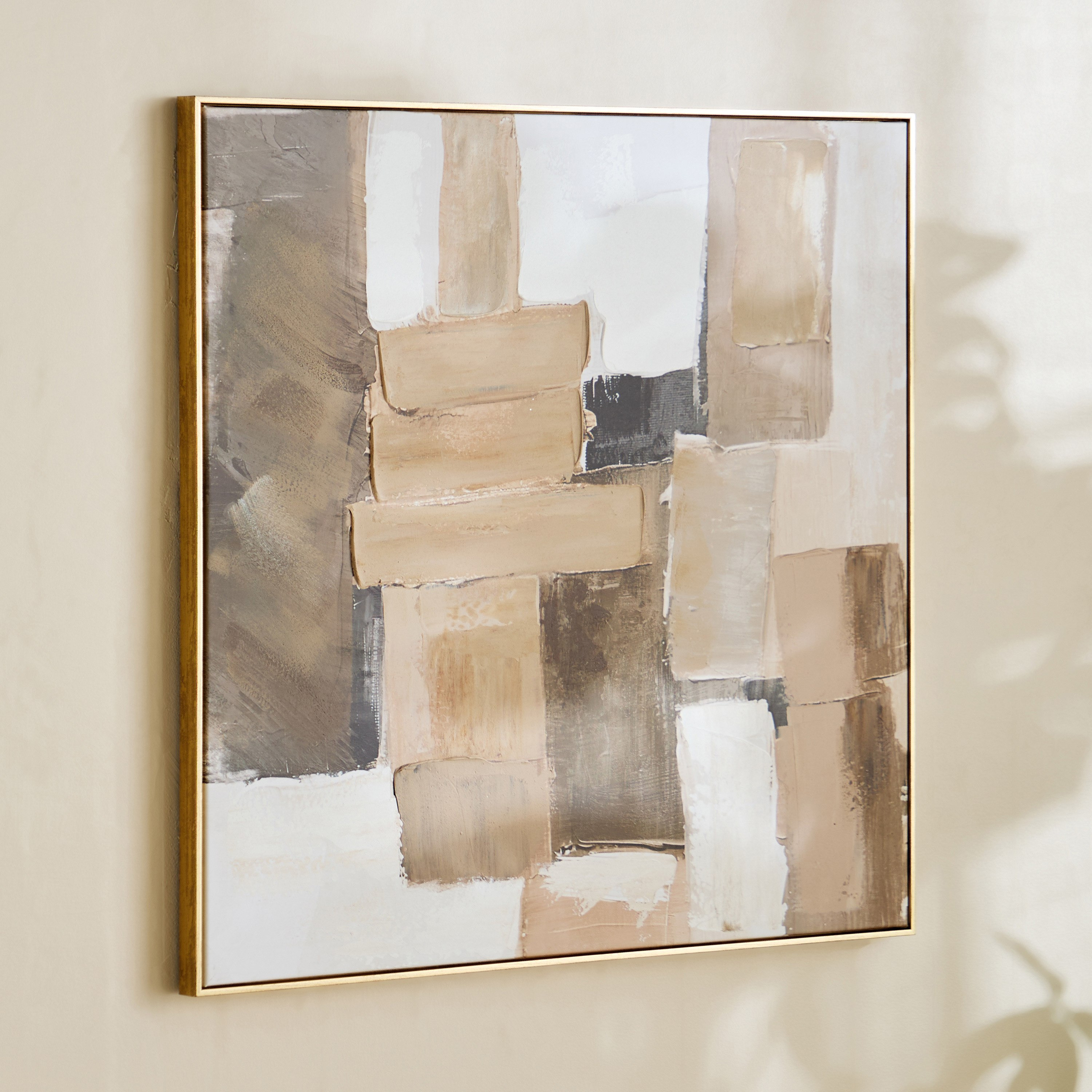 لوحة جدارية كانفاس مؤطرة مرسومة يدويا بنسبة 60% مع حامل من فيفيد - 80x80 سم-PROMO_HB_AE_B1G1_250925-image-1
