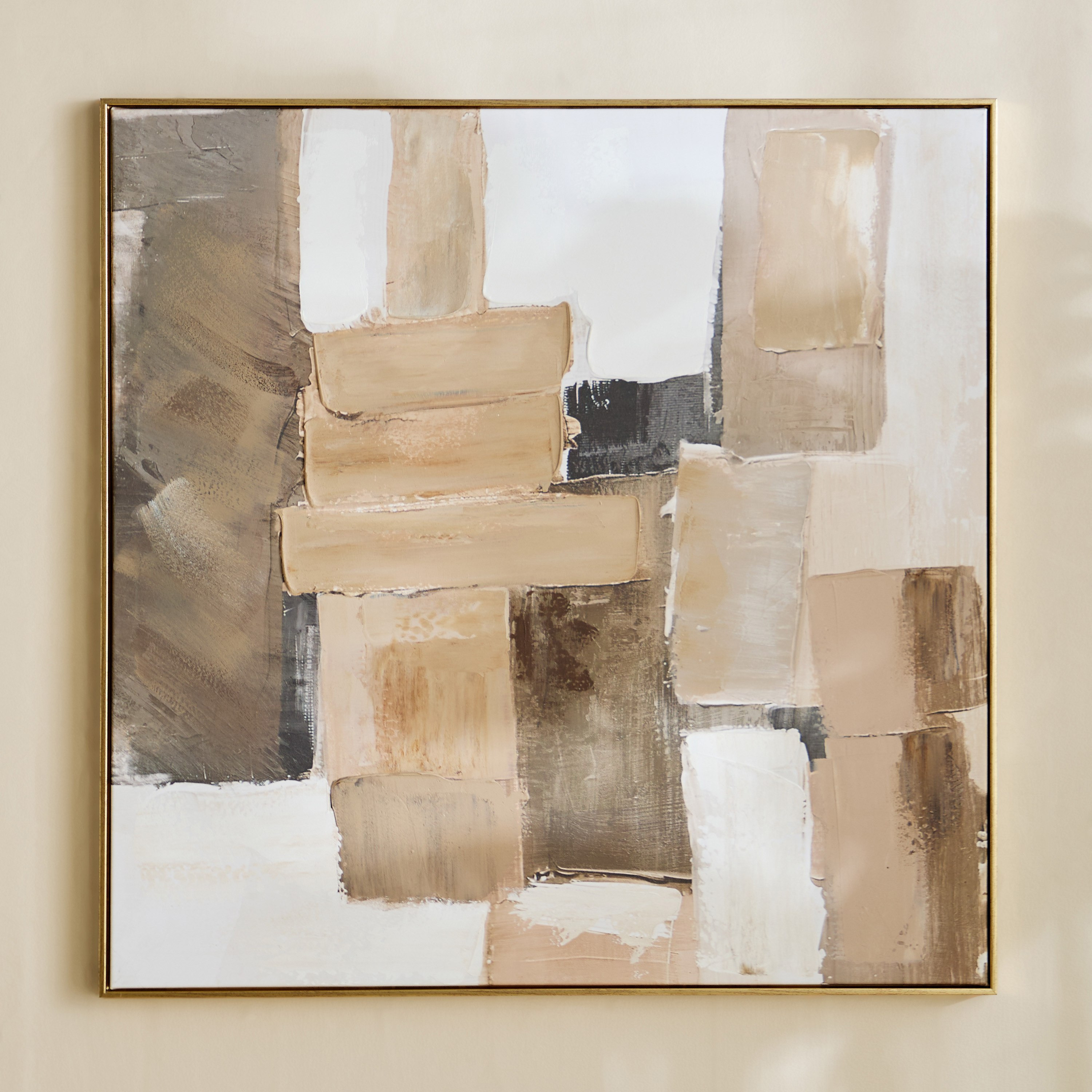 لوحة جدارية كانفاس مؤطرة مرسومة يدويا بنسبة 60% مع حامل من فيفيد - 80x80 سم-PROMO_HB_AE_B1G1_250925-image-2