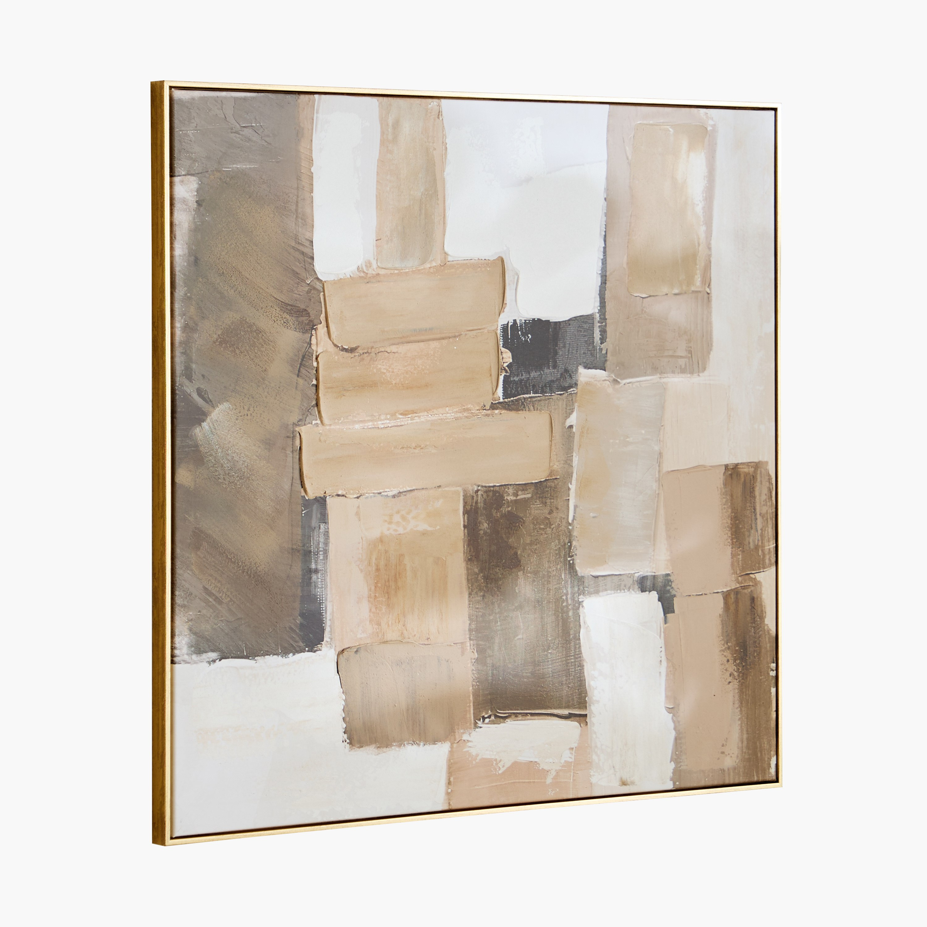 لوحة جدارية كانفاس مؤطرة مرسومة يدويا بنسبة 60% مع حامل من فيفيد - 80x80 سم-PROMO_HB_AE_B1G1_250925-image-5