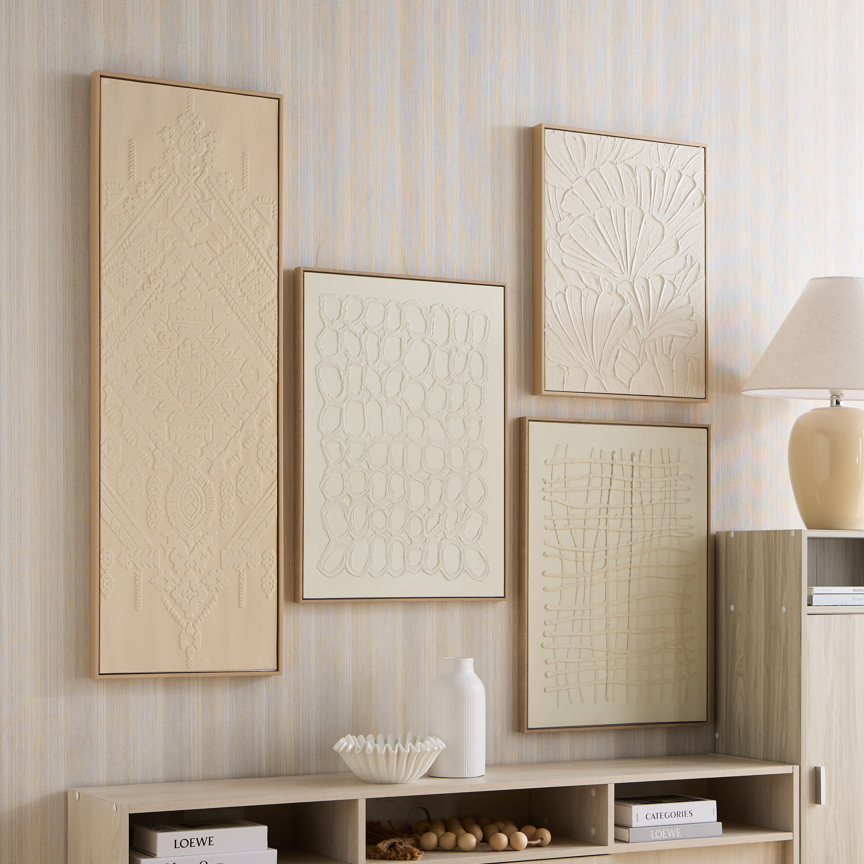 Latigo 3D Framed Foam Board Wall Art with Loop Plaster - 50x70x3 cm-hbxhomeware-hbxdecorandfurnishings-image-4