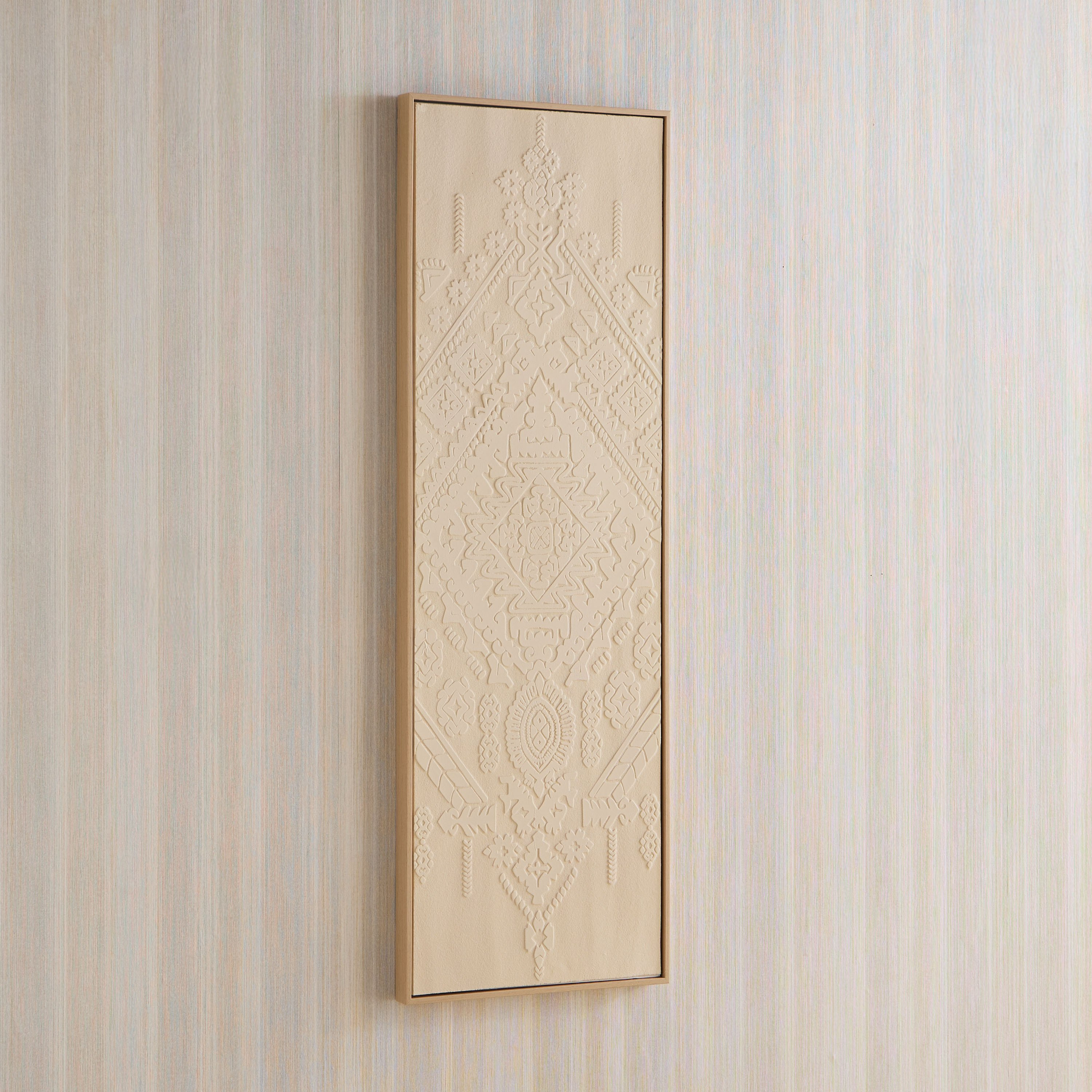 Latigo 3D Framed Foam Board Wall Art With Ethnic Plaster - 40x120x4 cm-PROMO_HB_AE_B1G1_250925-image-1
