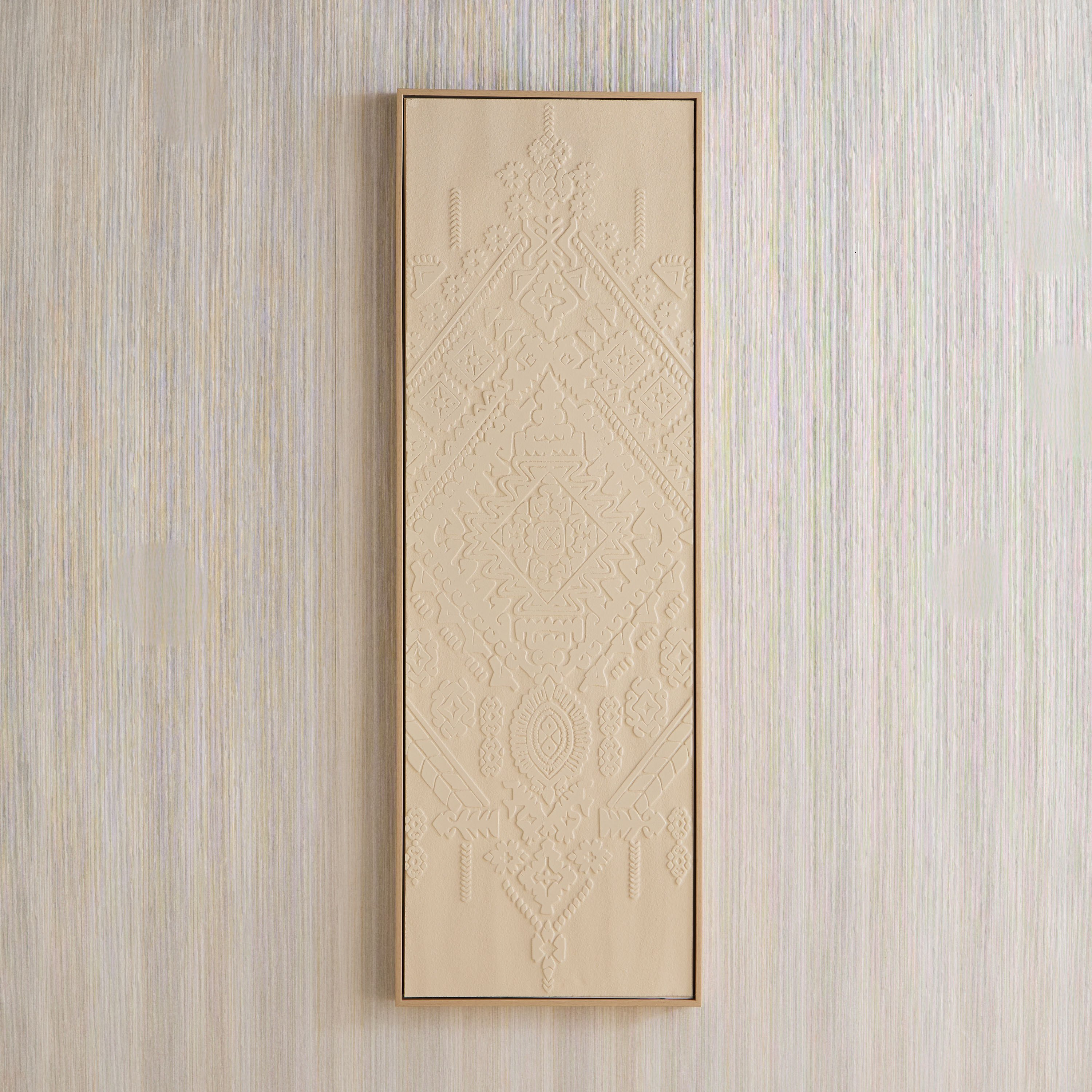 Latigo 3D Framed Foam Board Wall Art With Ethnic Plaster - 40x120x4 cm-PROMO_HB_AE_B1G1_250925-image-2