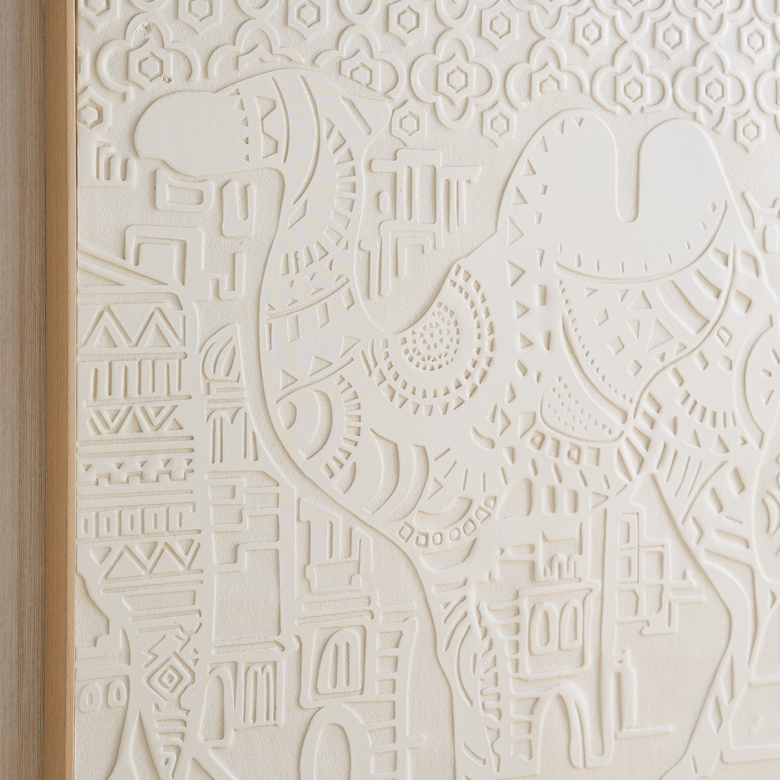 Latigo 3D Framed Foam Board Wall Art with Camel Plaster - 80x80x3.5 cm-hbxhomeware-hbxdecorandfurnishings-image-3