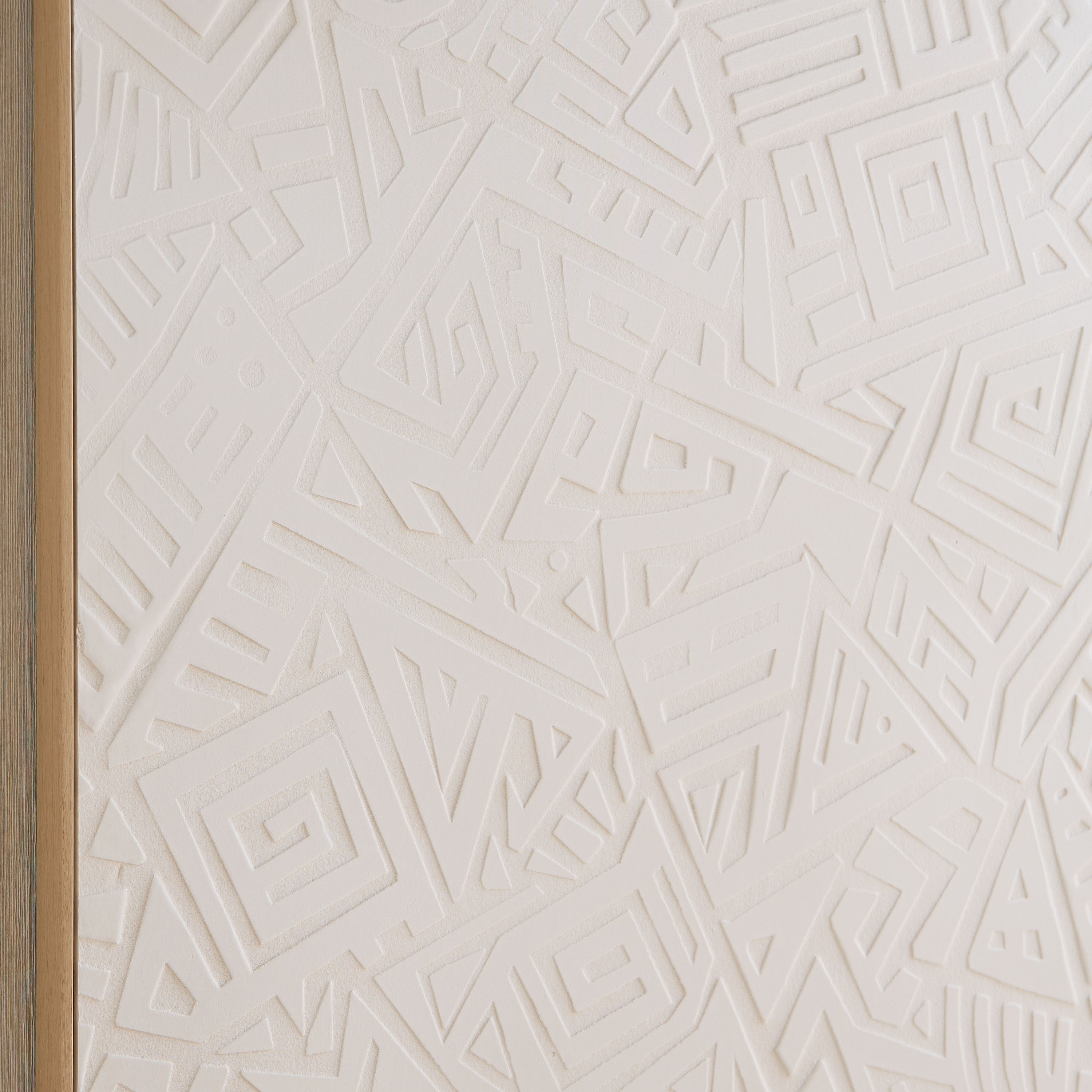 Latigo 3D Framed Foam Board Wall Art with Zig Zag Plaster - 80x80x4 cm-hbxhomeware-hbxdecorandfurnishings-image-3