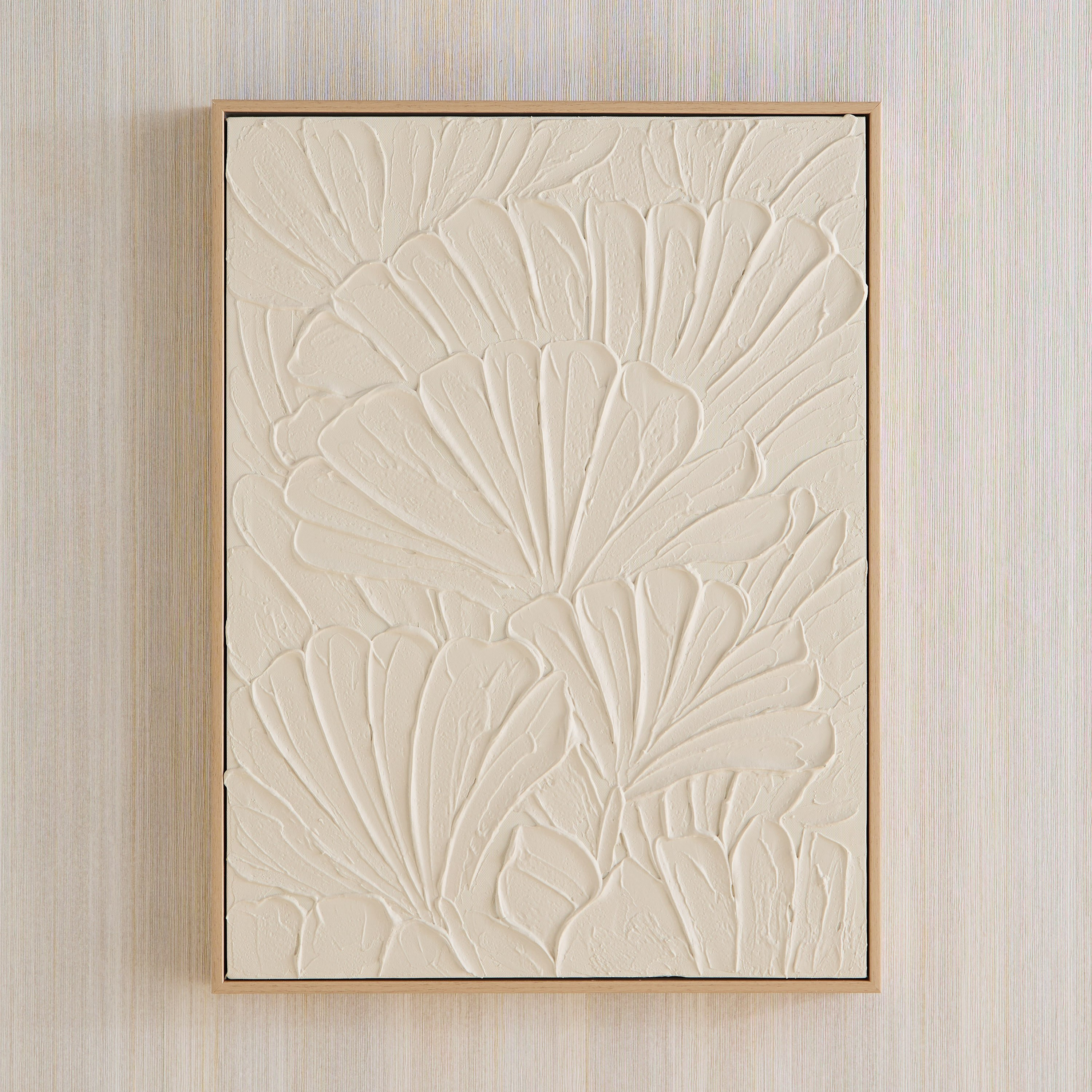 Latigo 3D Framed Foam Board Wall Art with Floral Plaster - 45x60x3.8 cm-hbxhomeware-hbxdecorandfurnishings-image-2