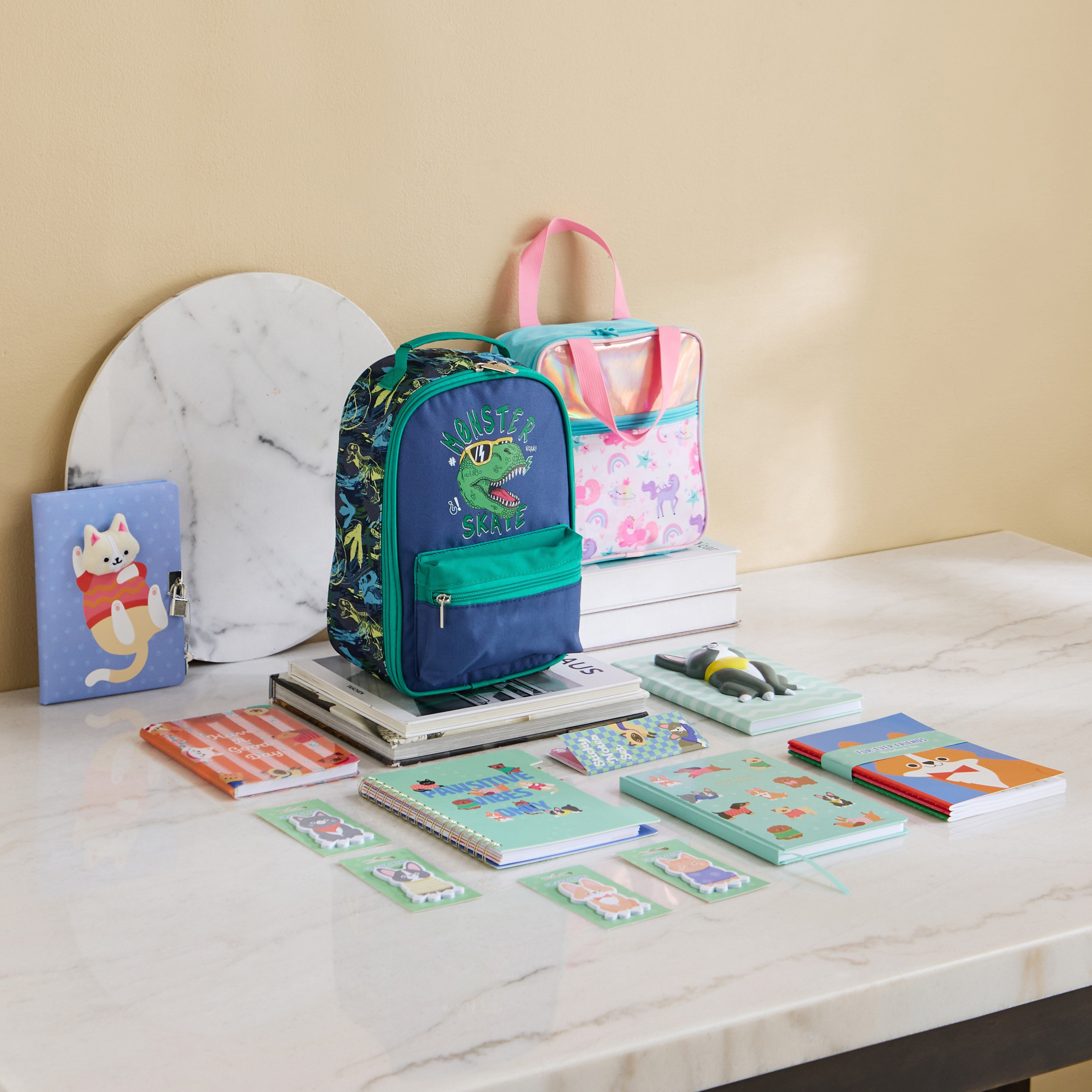 دفتر ملاحظات مقاس A5 بـ80 ورقة وجه قط مع قفل من سكربل-hbxkidsandyouth-playroom-stationery-image-5
