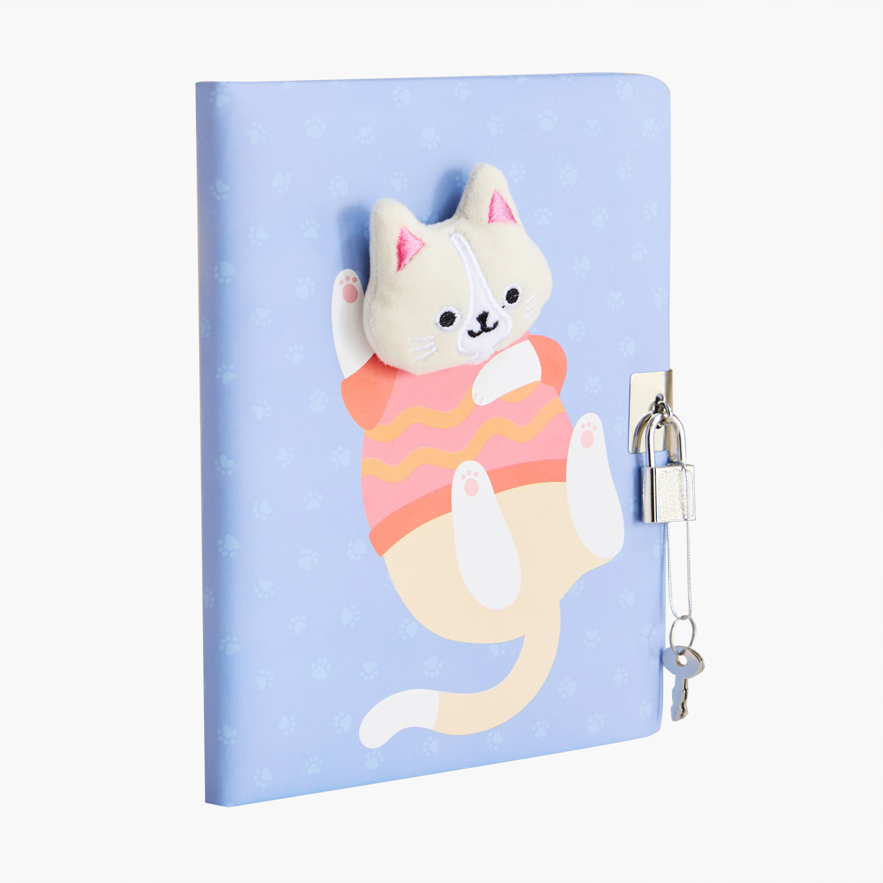 دفتر ملاحظات مقاس A5 بـ80 ورقة وجه قط مع قفل من سكربل-hbxkidsandyouth-playroom-stationery-image-6