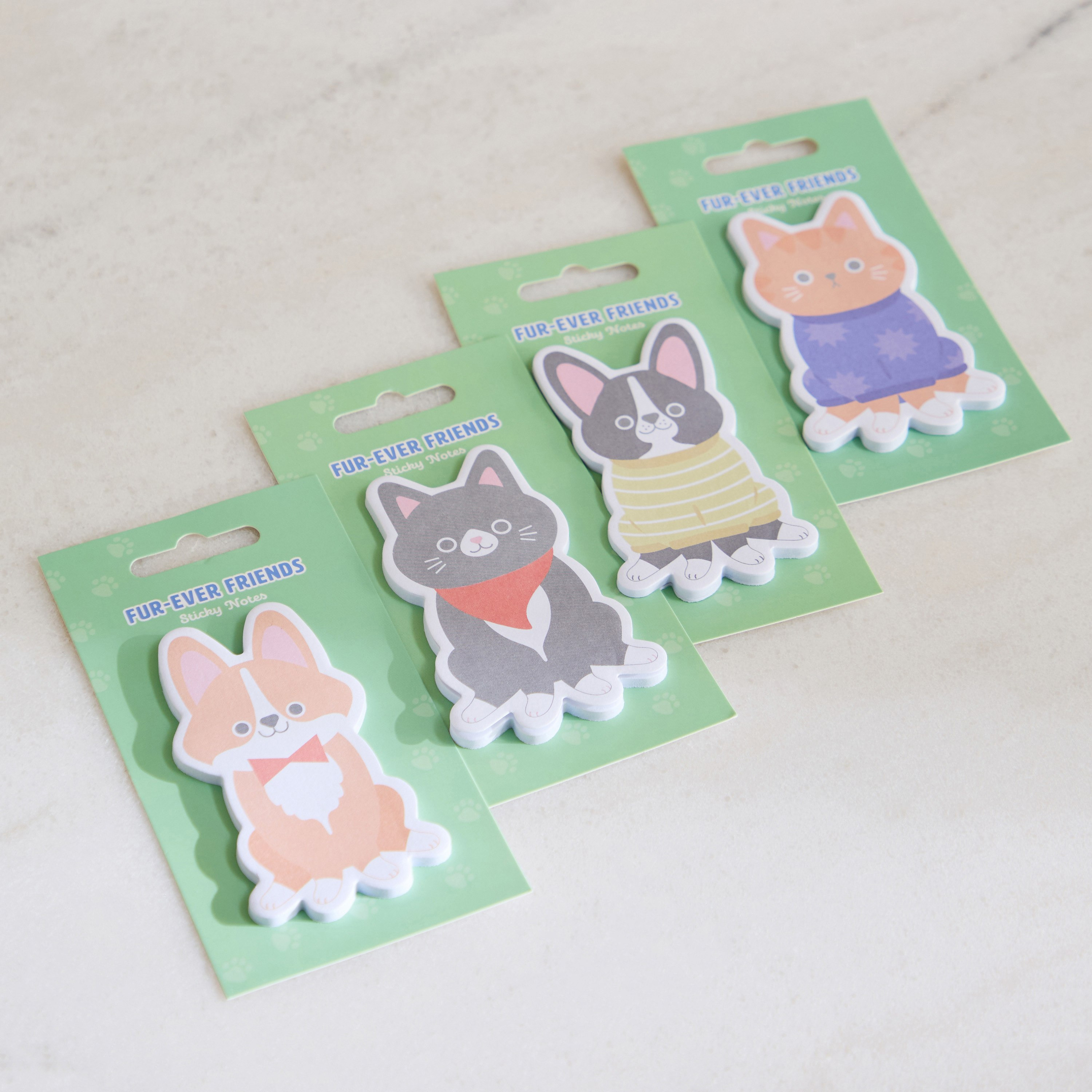 مجموعة ملاحظات لاصقة حيوانات أليفة 4 قطع من سكريبل - 30 ورقة-hbxkidsandyouth-playroom-stationery-image-3