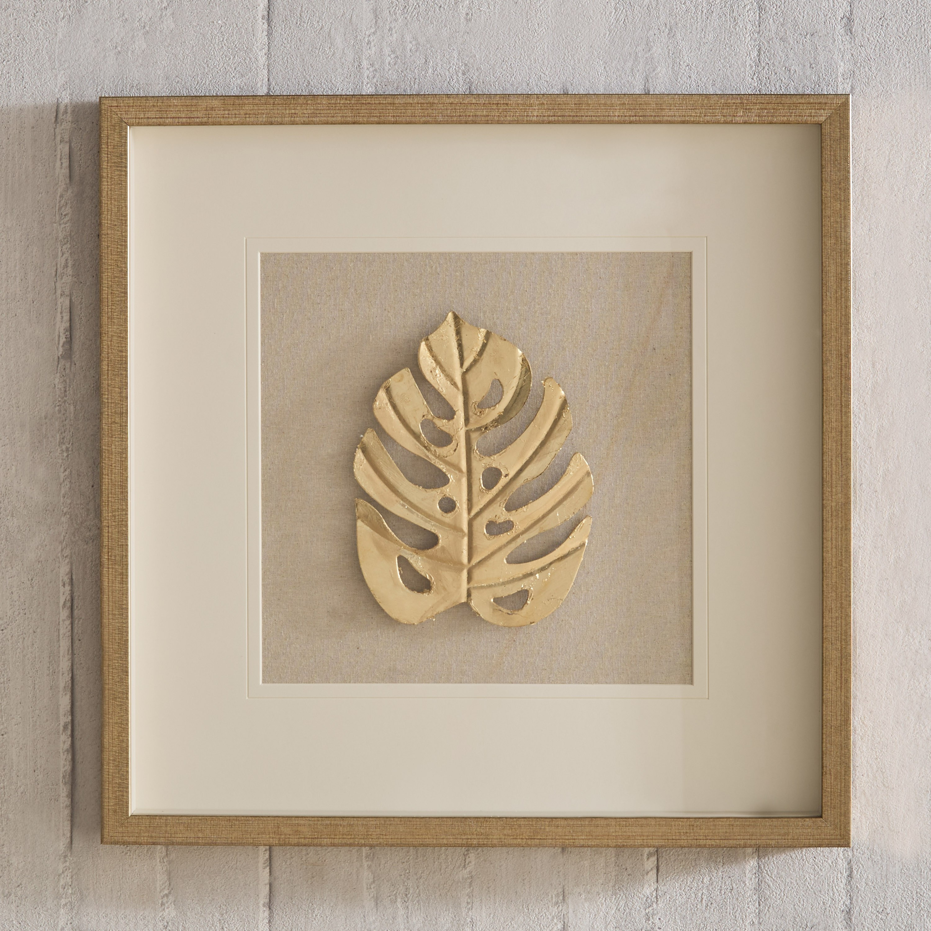 صندوق ظل بتصميم ورق شجر مع إطار من أوليفيا - 50x50 سم-hbxdiningroom-walldecor-wallart-image-2