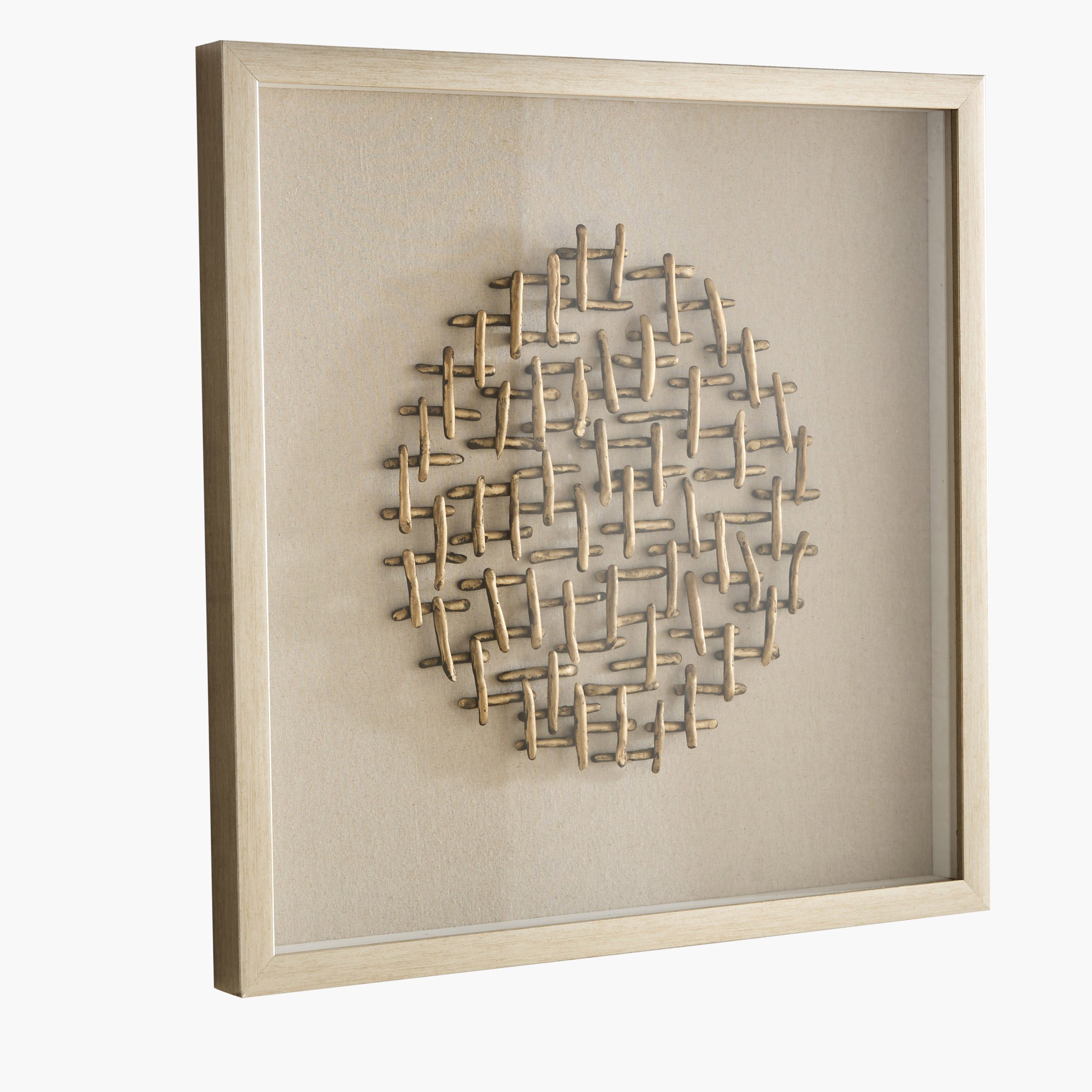 صندوق ظل دائري بلون ترابي فاتح بإطار شمع بوليسترين من أوليفيا - 60×60 سم-hbxdiningroom-walldecor-wallart-image-8
