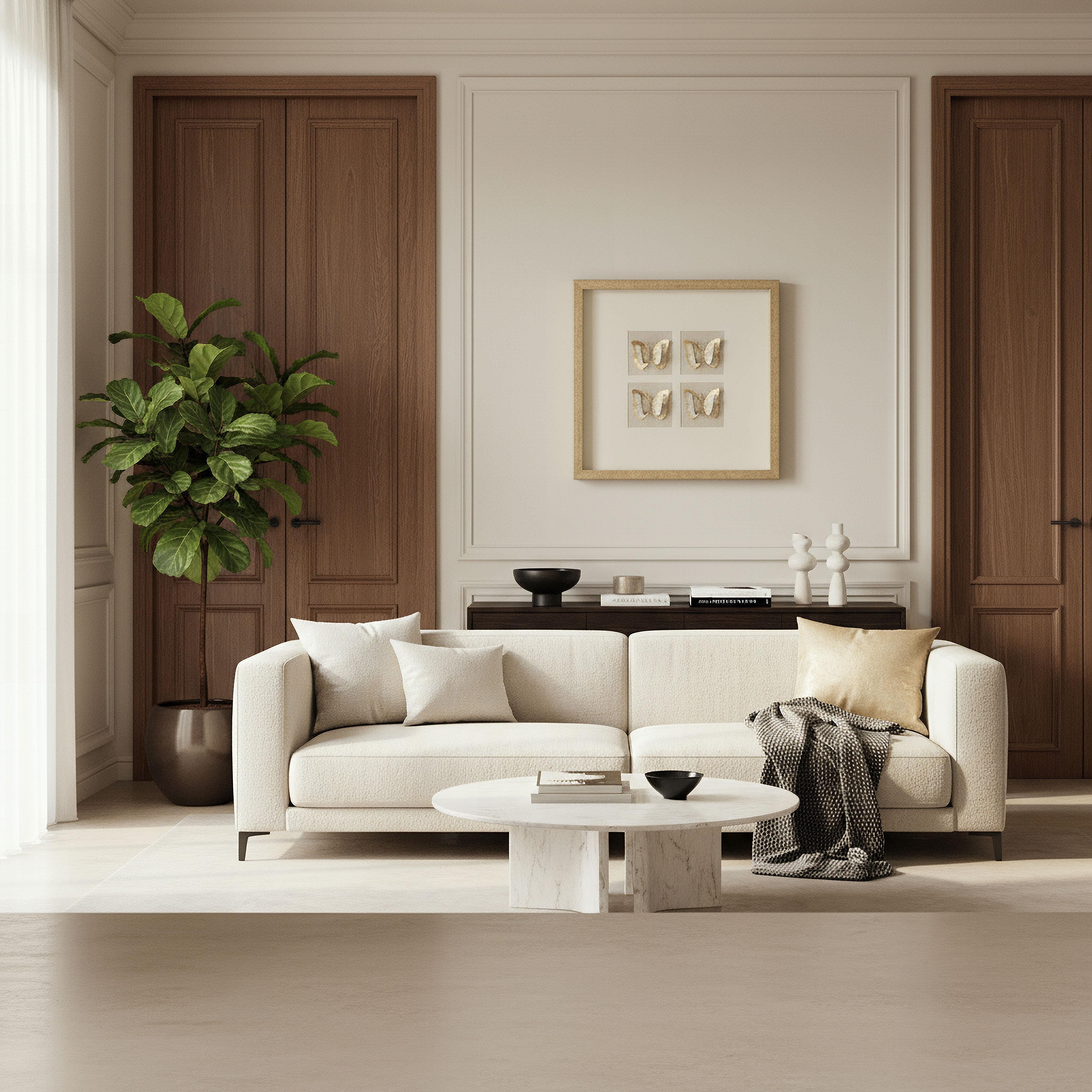 صندوق ظل على شكل فراشة من البوليريسين مع إطار من أوليفيا - 40×40 سم-hbxdiningroom-walldecor-wallart-image-3