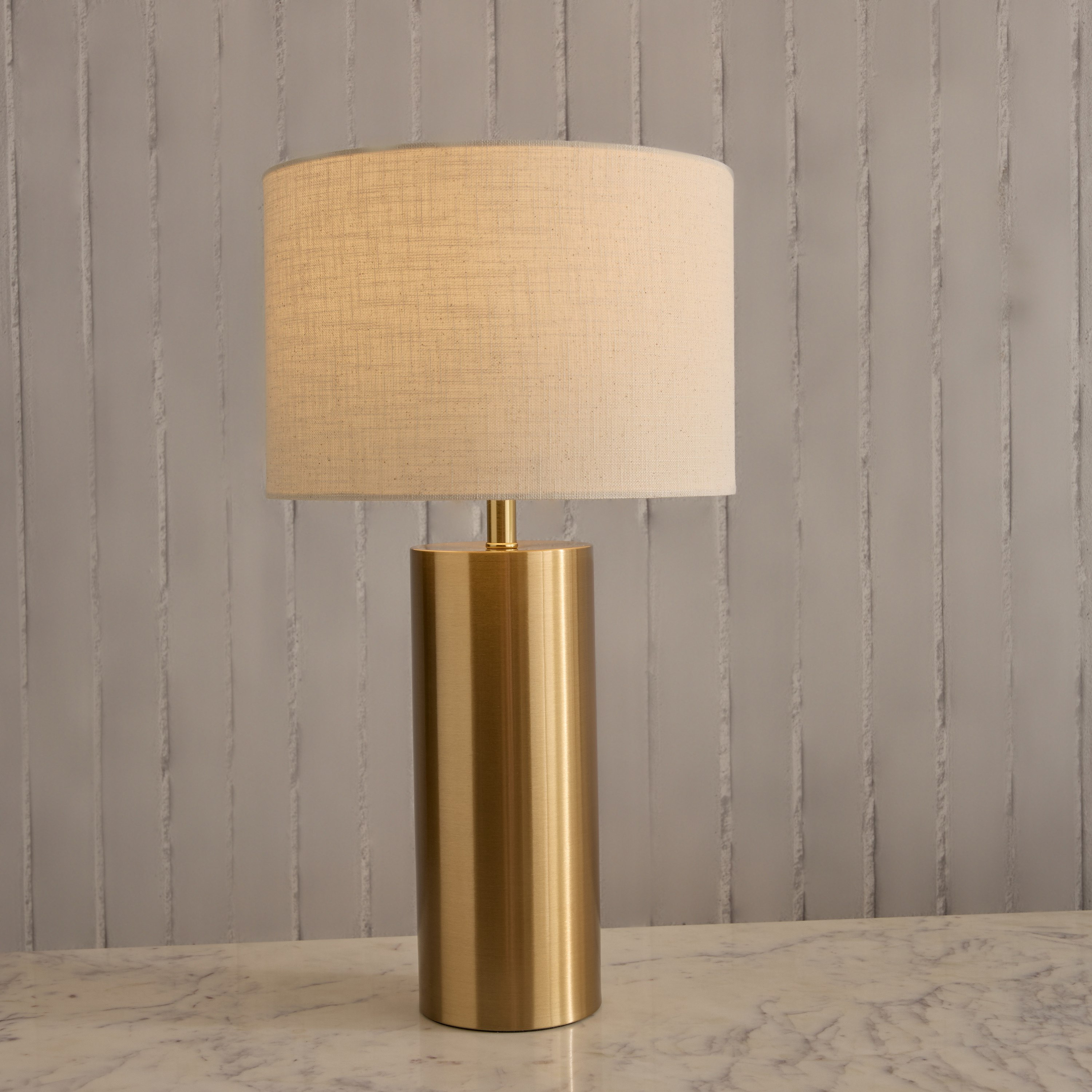 Antark Ethan Metal Table Lamp with Linen Shade - 54 cm-hbxbedroom-lighting-tablelamps-image-2
