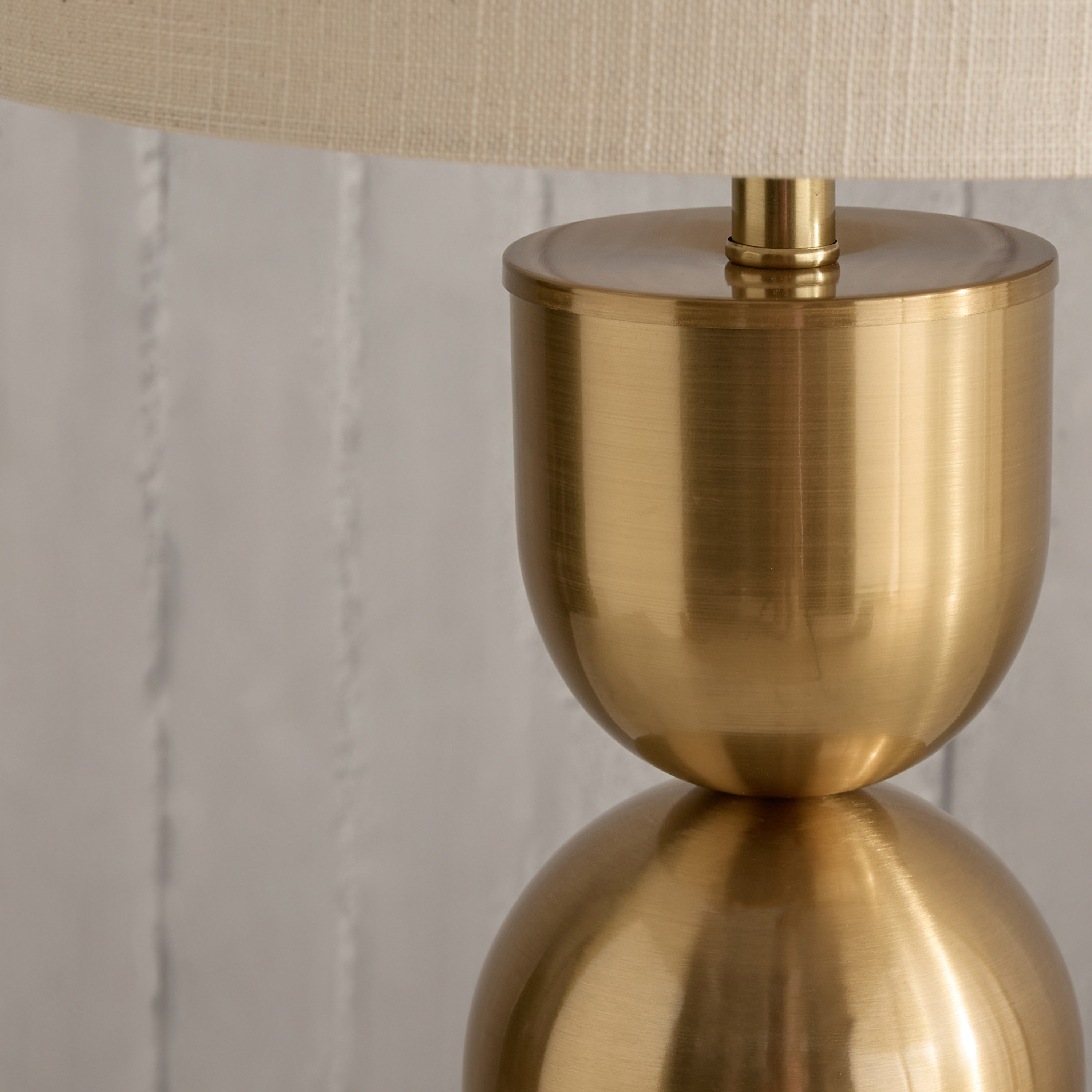 Diego Marisha Metal Table Lamp with Linen Shade - 54 cm-hbxbedroom-lighting-tablelamps-image-3