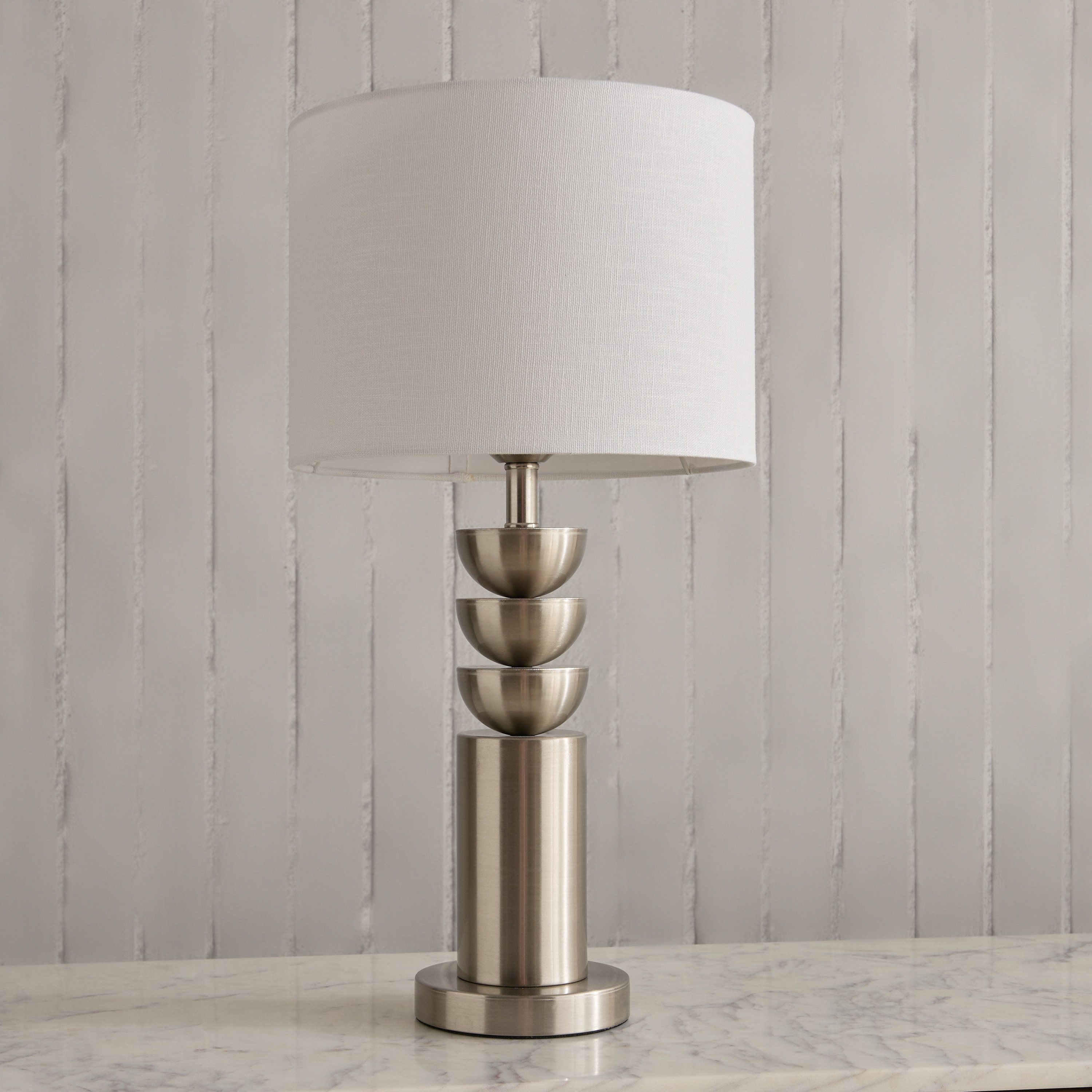Diego Marisha Metal Table Lamp with Linen Shade - 54 cm-hbxbedroom-lighting-tablelamps-image-1