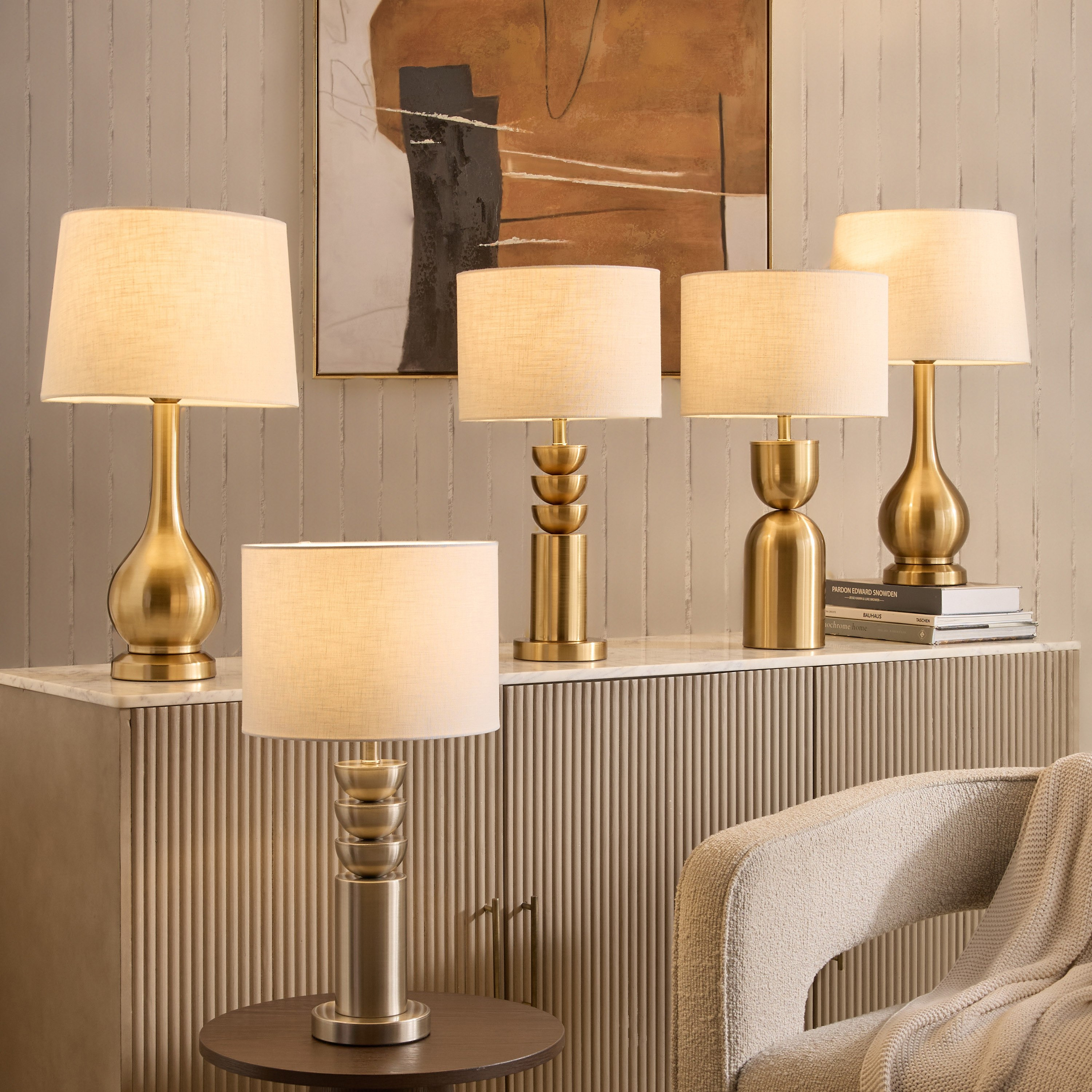 Diego Marisha Metal Table Lamp with Linen Shade - 54 cm-hbxbedroom-lighting-tablelamps-image-4