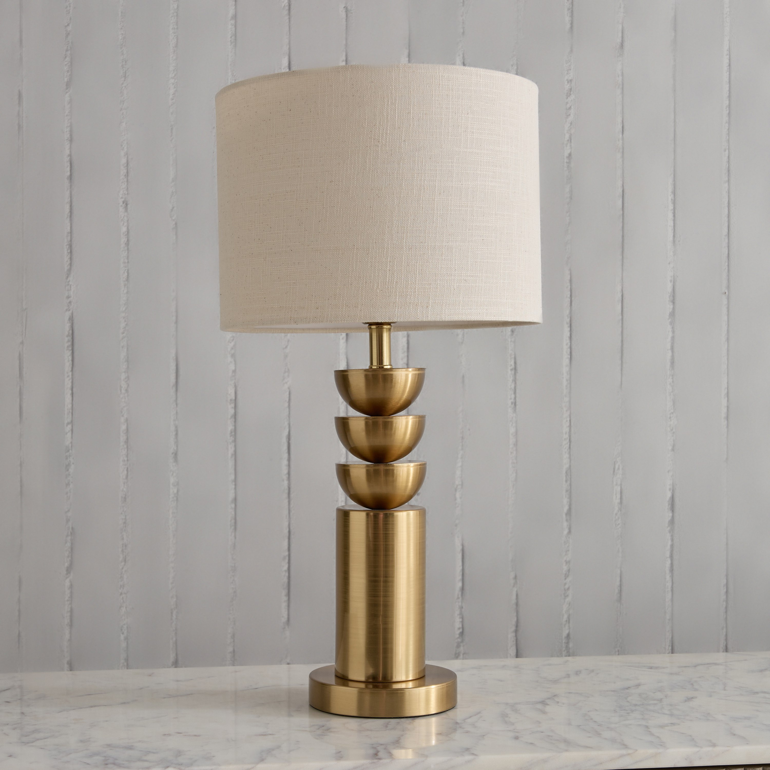 Diego Marisha Metal Table Lamp with Linen Shade - 54 cm-hbxbedroom-lighting-tablelamps-image-1