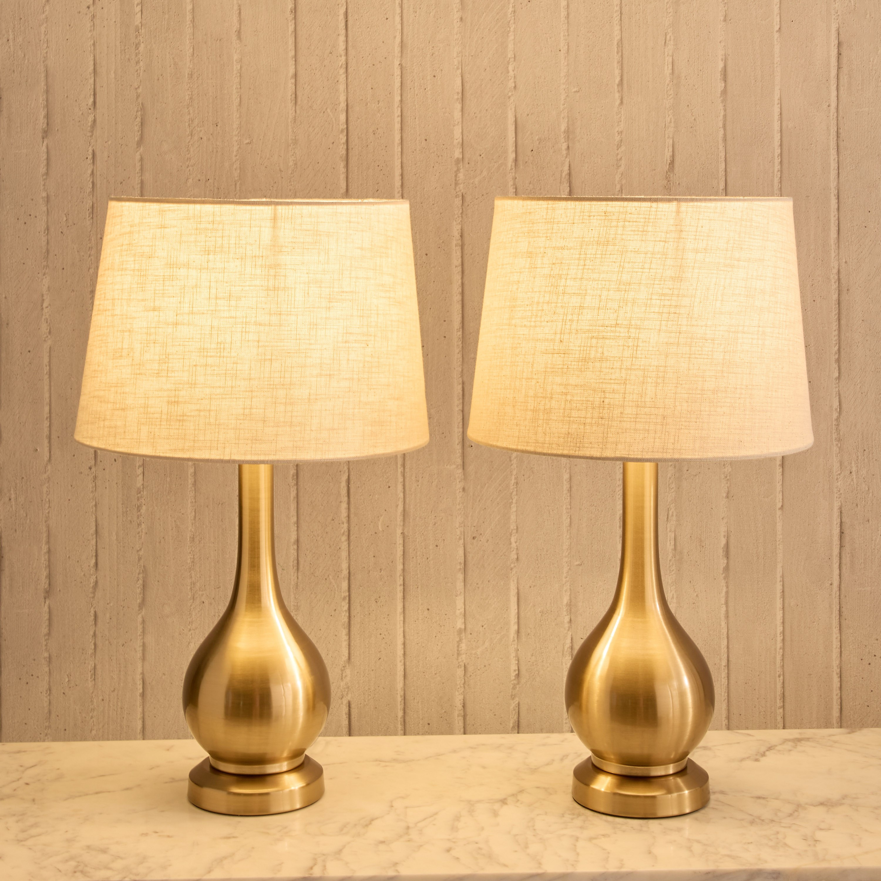 طقم مصباح طاولة معدن قطعتين بغطاء كتان ماريشا من دييجو - 58 سم-hbxbedroom-lighting-tablelamps-image-2