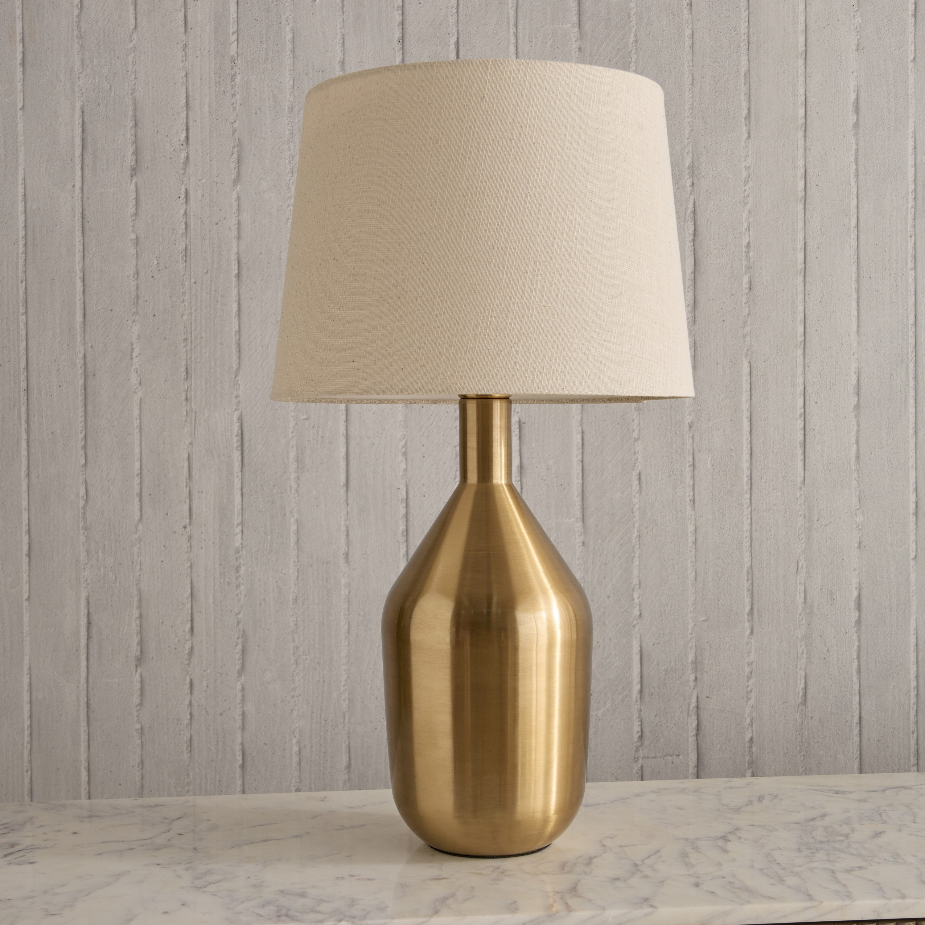 Antark Ethan Big Size Metal Table Lamp with Linen Shade - 63 cm-hbxbedroom-lighting-tablelamps-image-1